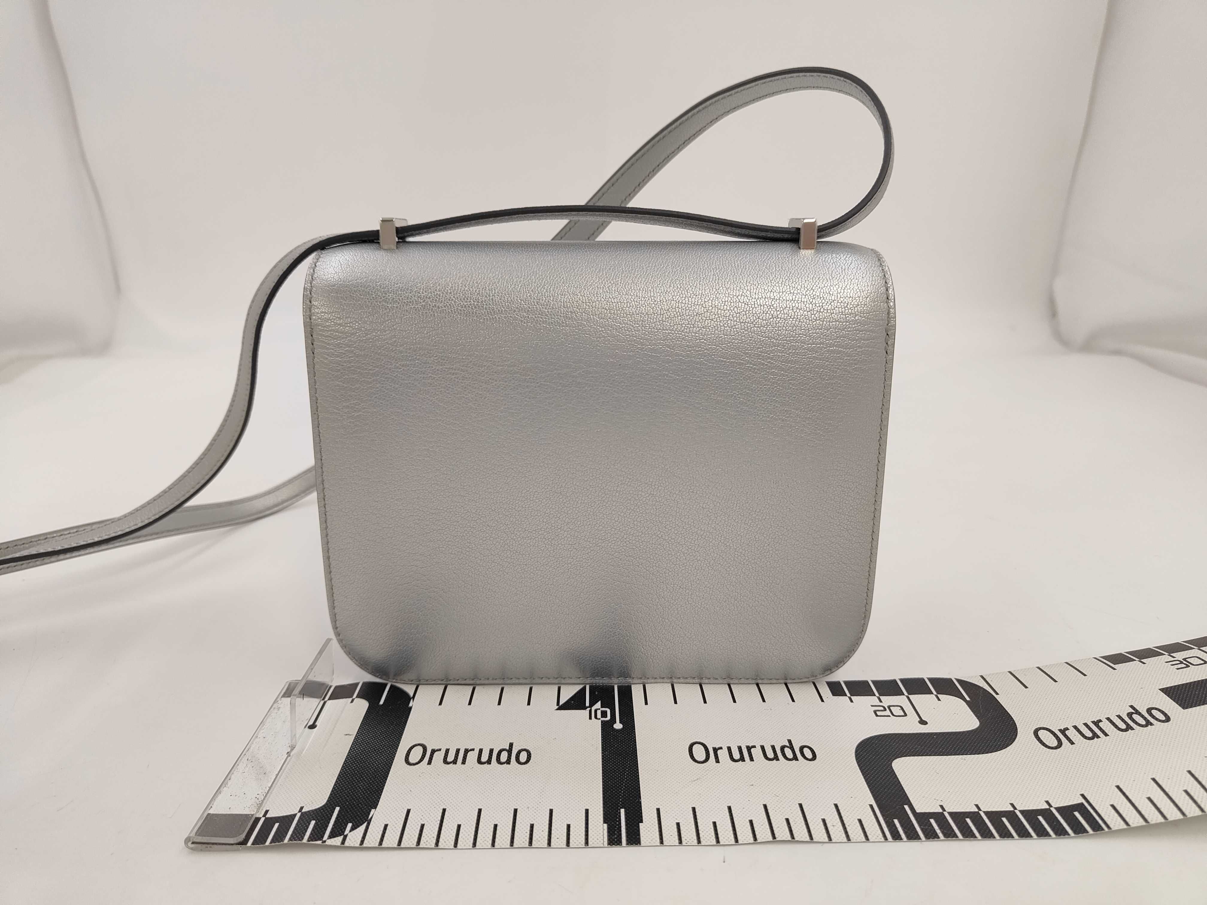 Constance Mini Chevre Argent Silver Hardware G Stamp Shoulder Bag — view 2