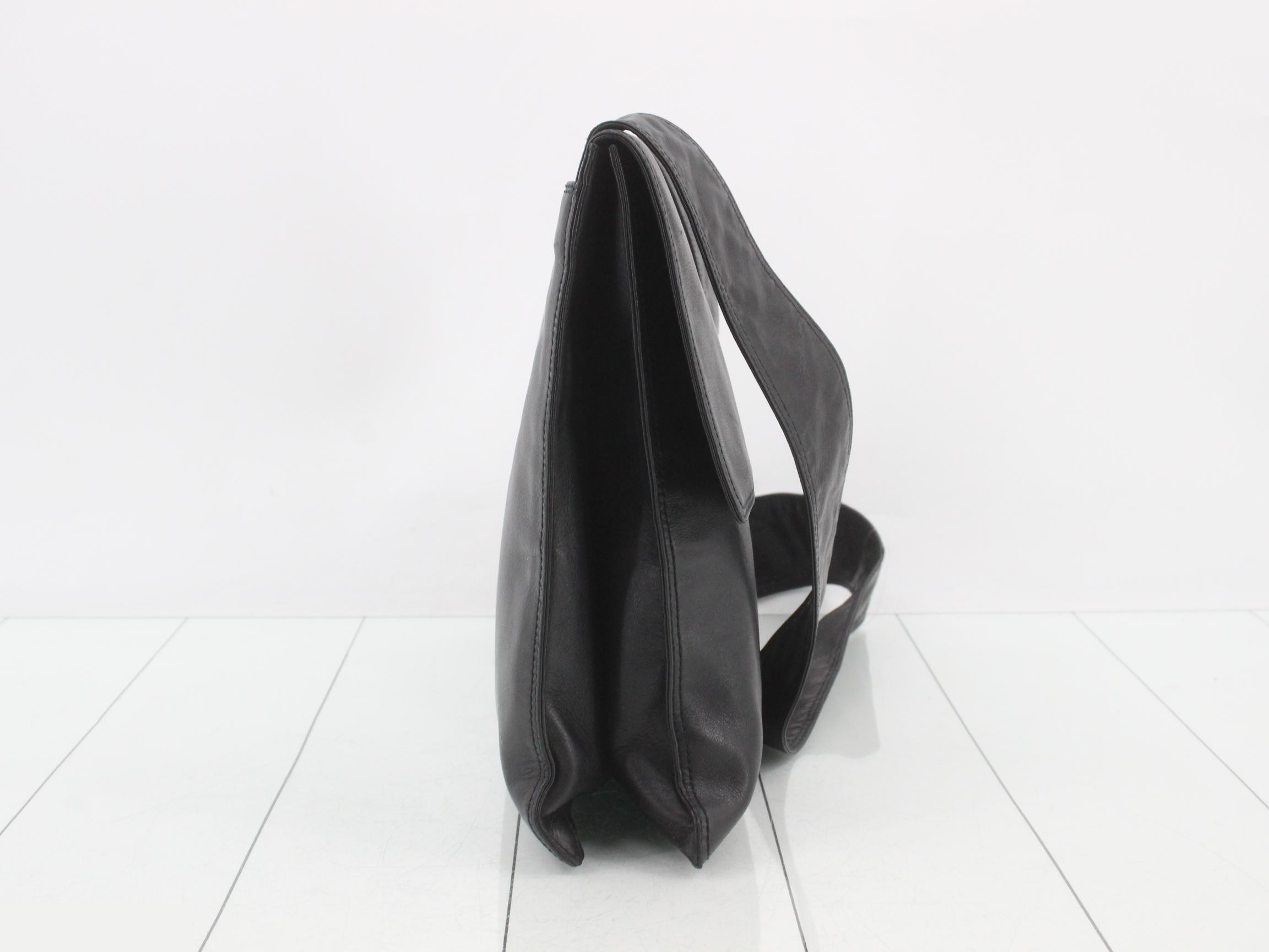 Shoulder bag, black, lambskin — view 4
