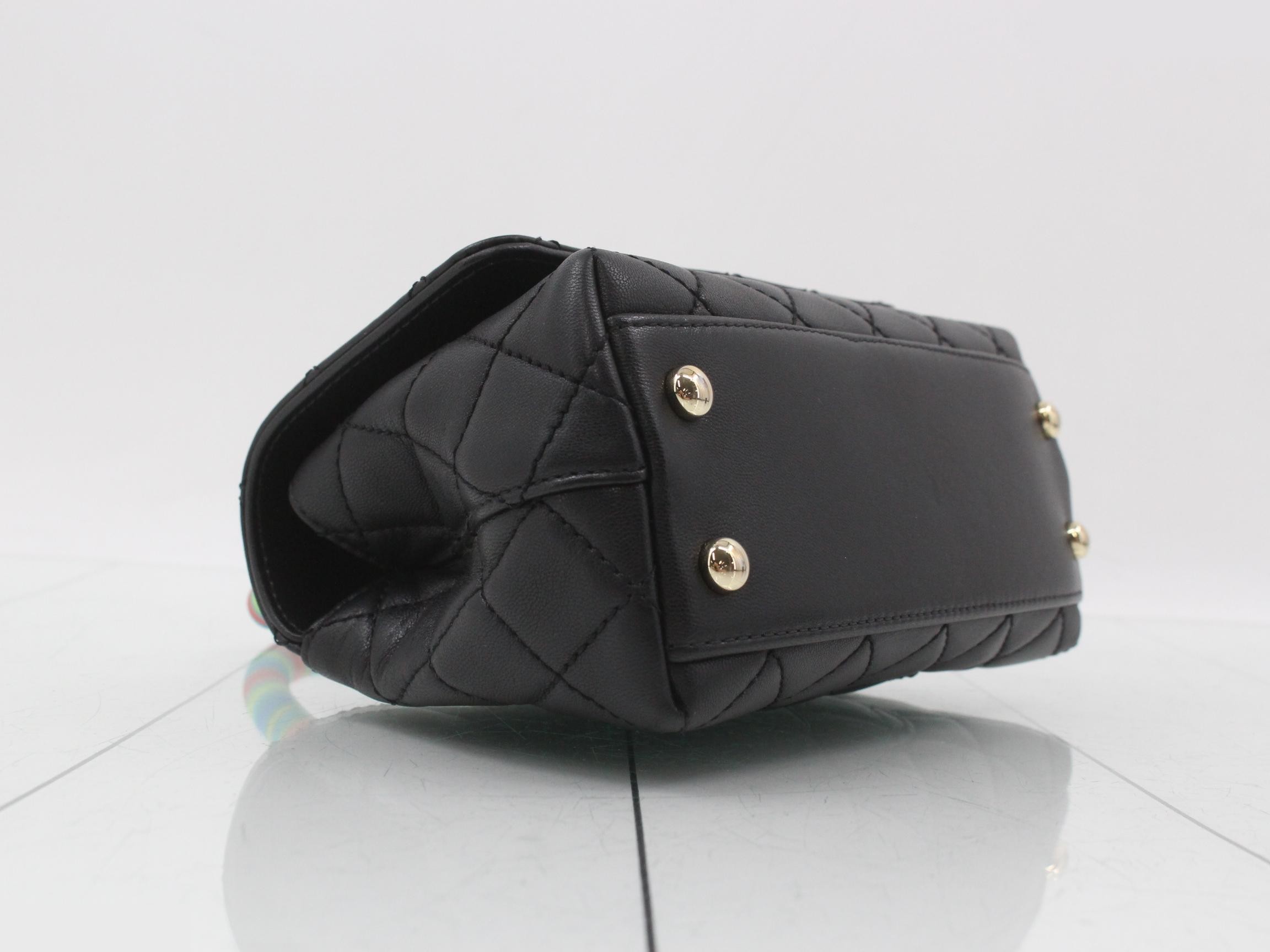 Coco Handle Leather Turnlock 2-Way Handbag Multicolor — view 5