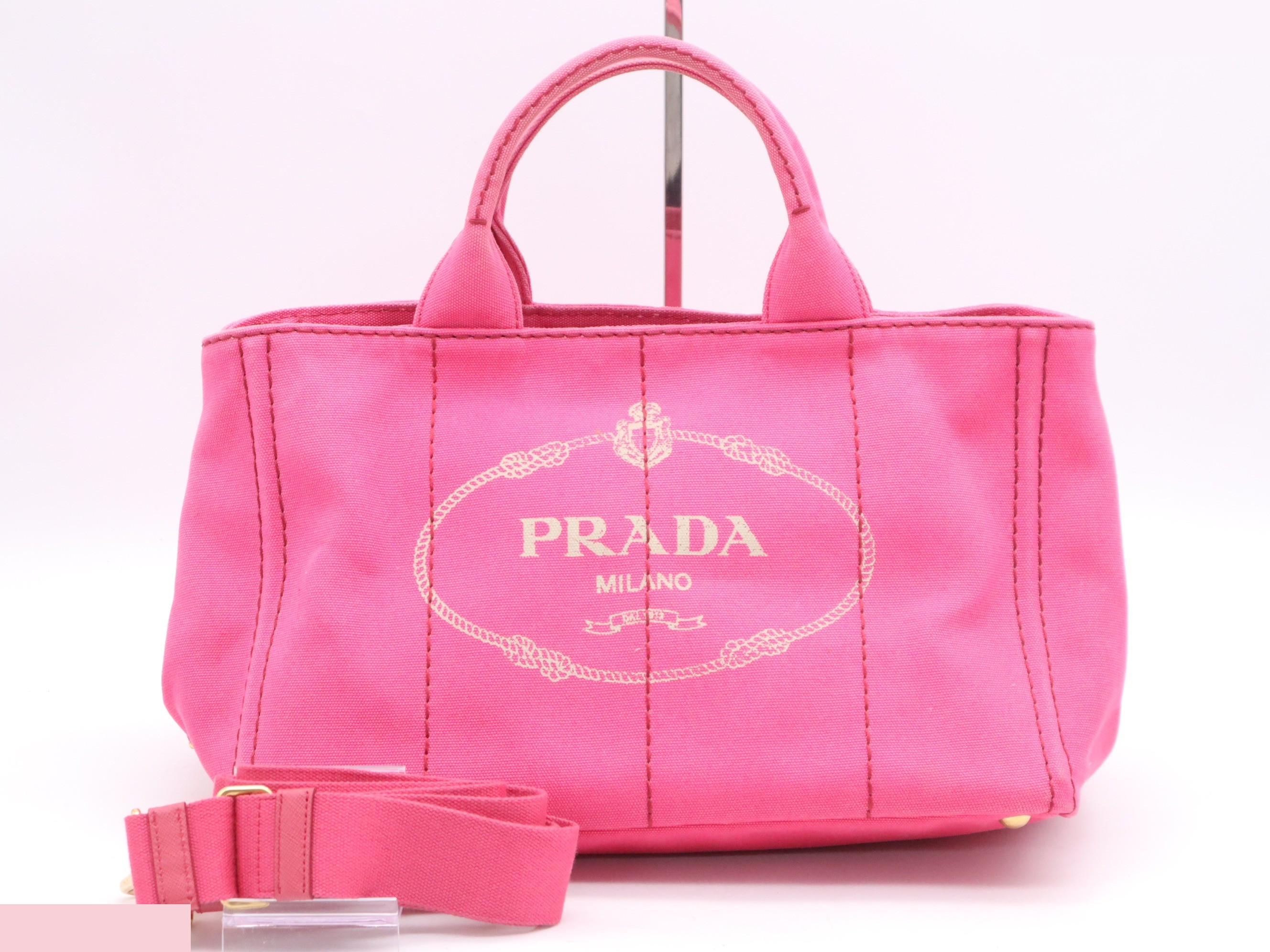 Canvas Canapa Medium 2-Way Tote Bag, Pink