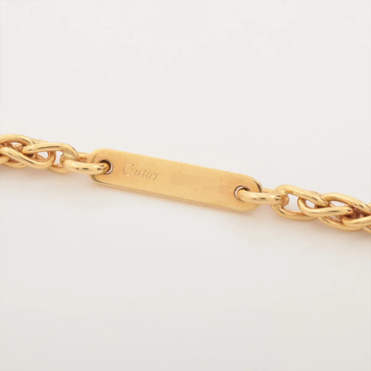Necklace Chain 750(YG) 11.4g D84872 Part of the engraving is — view 4