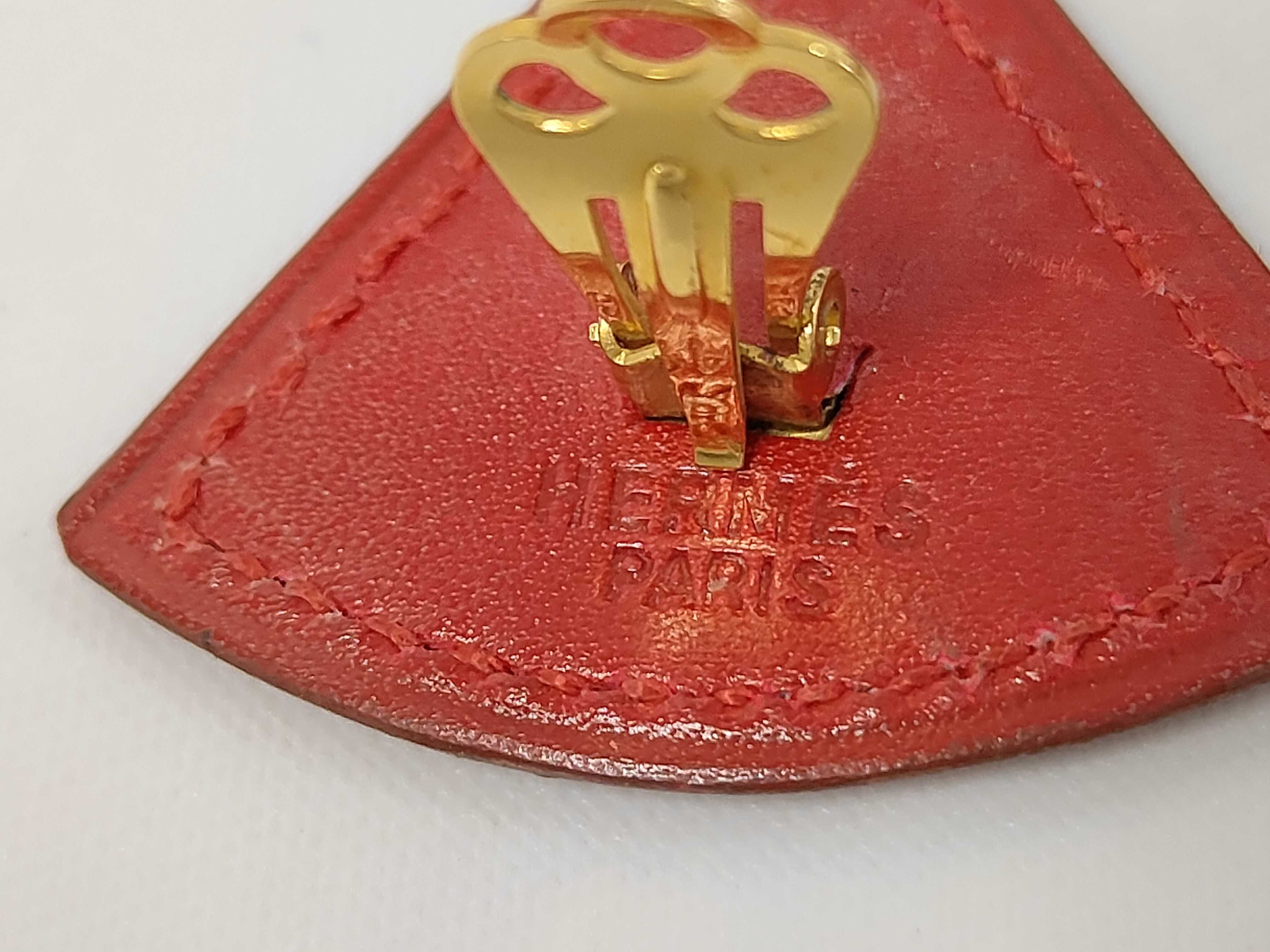 Rouge Vif Leather Plated Triangle Earrings — view 5