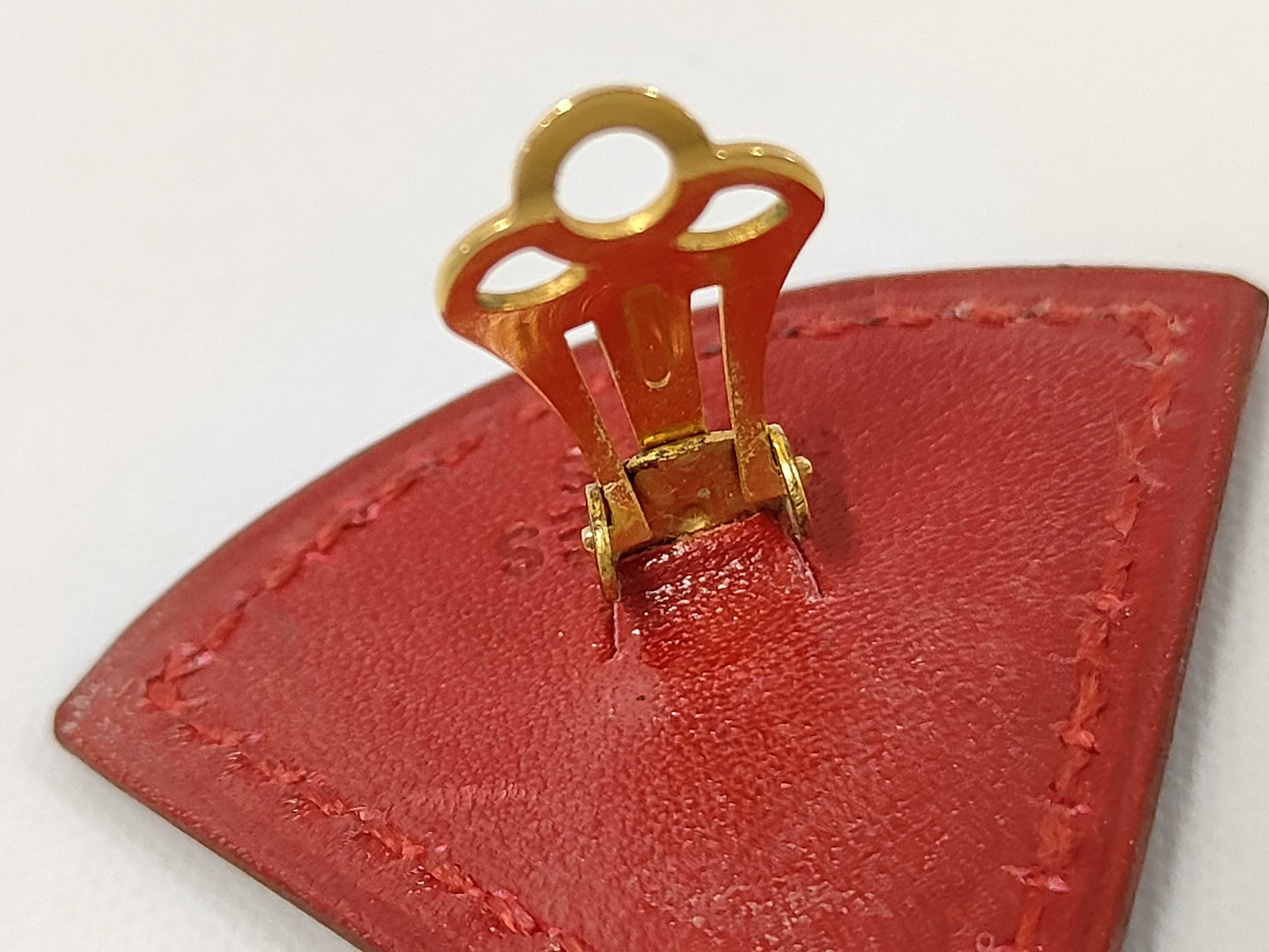Rouge Vif Leather Plated Triangle Earrings — view 7