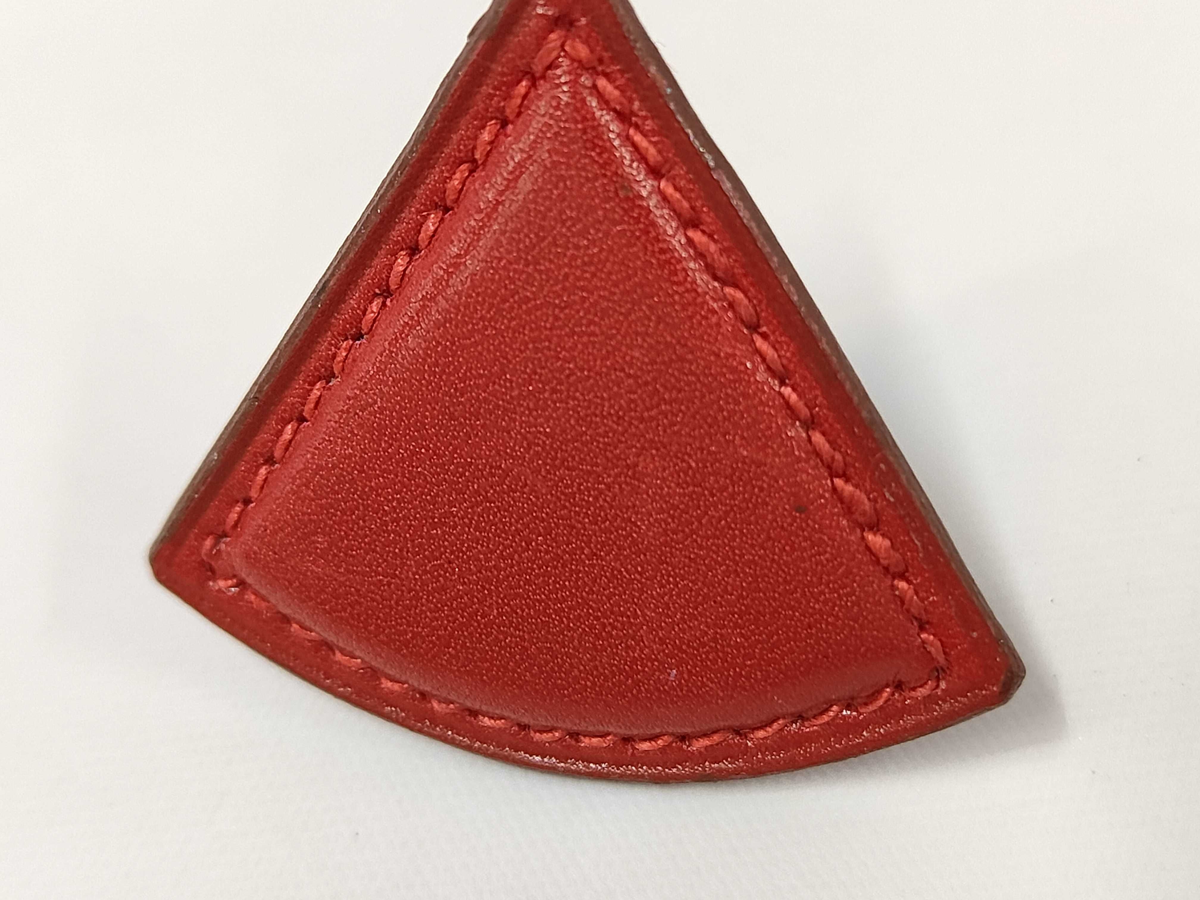 Rouge Vif Leather Plated Triangle Earrings — view 8