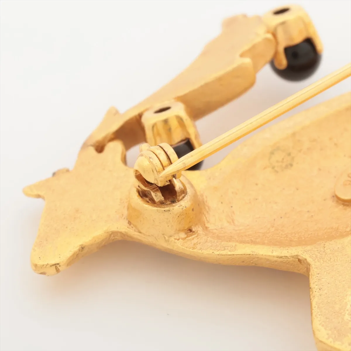 Coco Mark 01A Brooch, GP x Rhinestone, Gold, — view 3