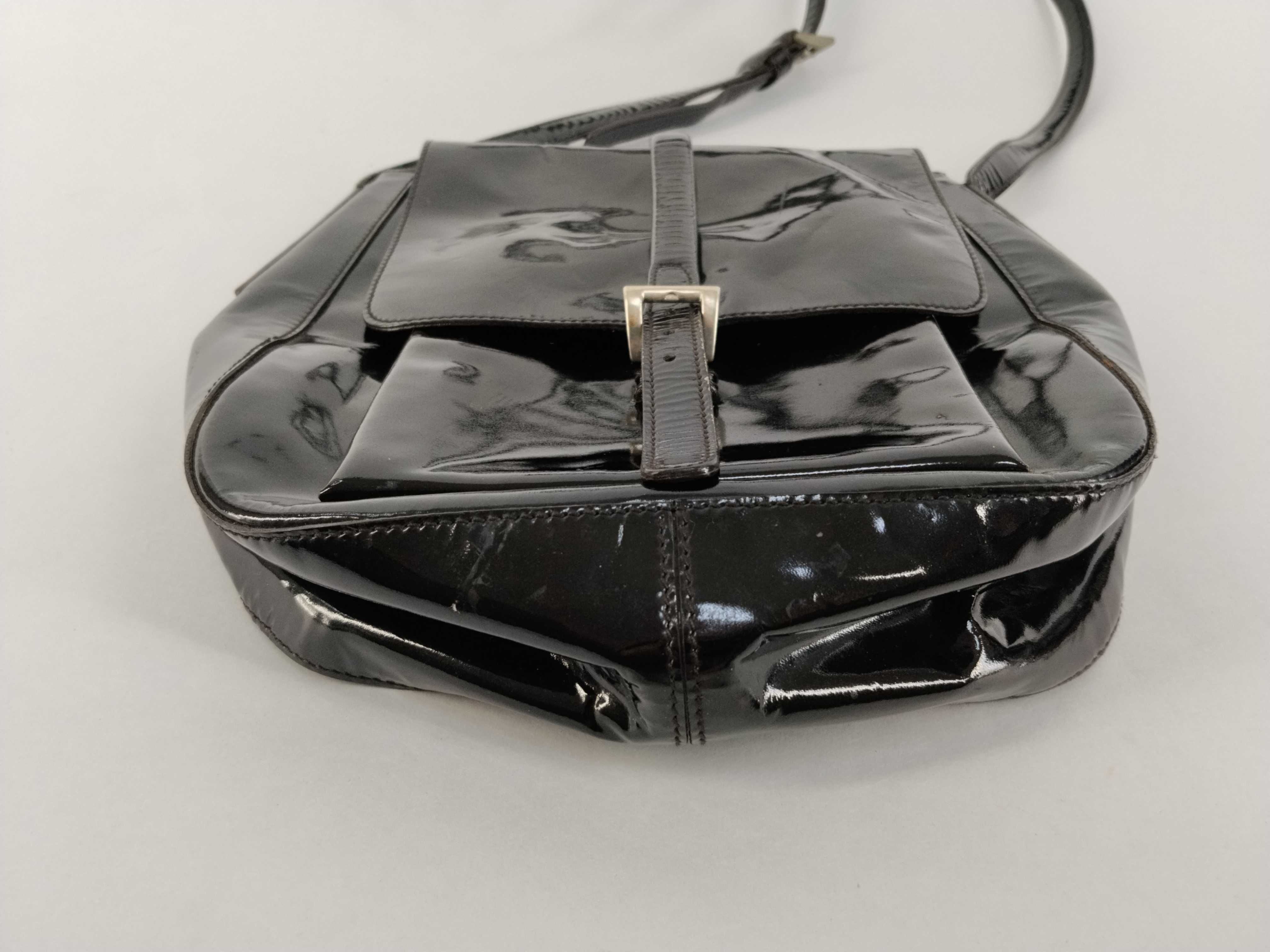 Enamel Patent Leather Shoulder Bag — view 7