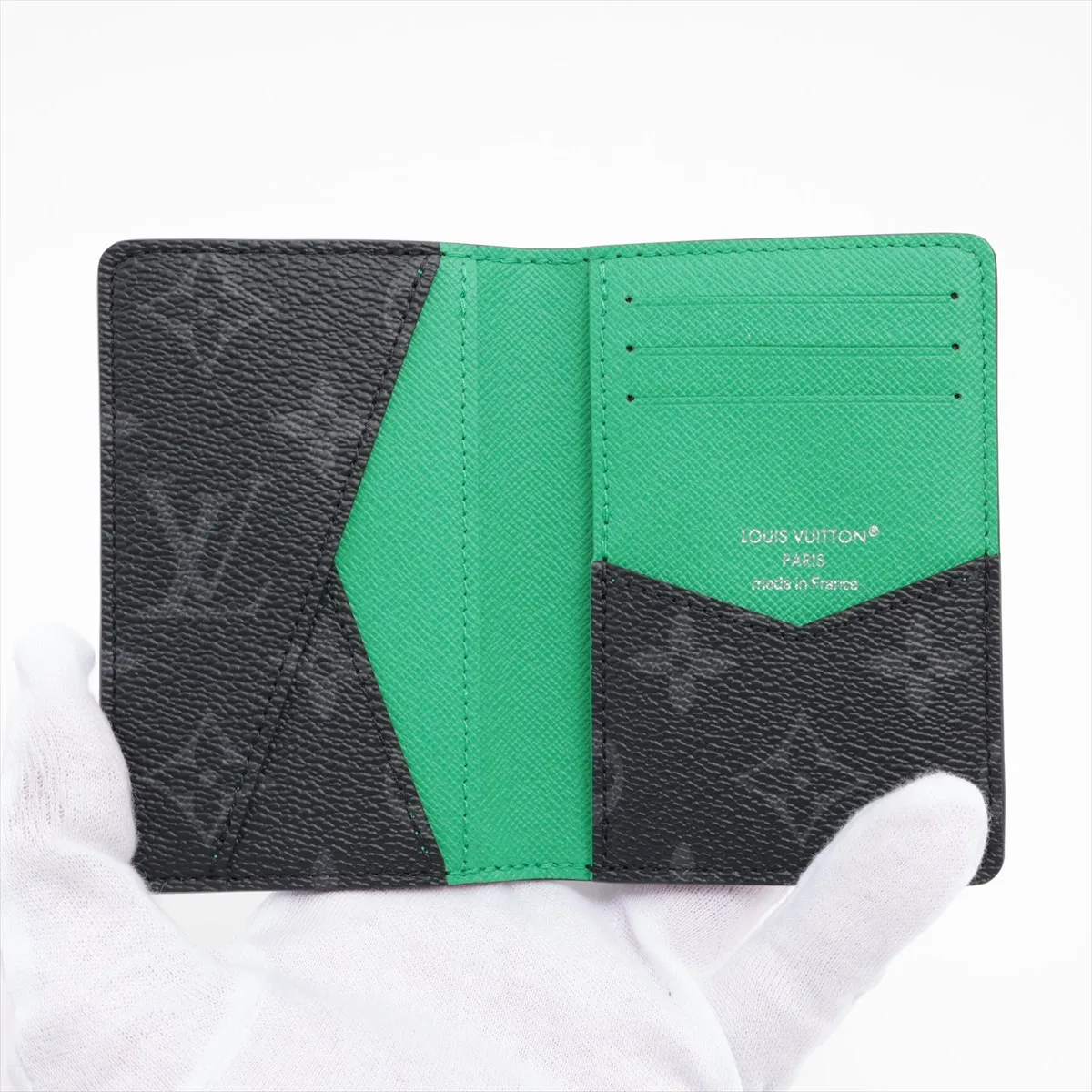 Monogram Eclipse Organizer De Poche - Black x Green Card Case M25842 RFID Reactive — view 3
