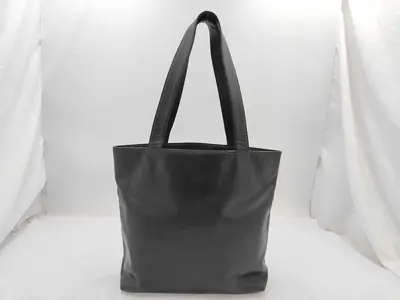 Lambskin Gold Coco Mark Pattern Black Tote Bag with Seal