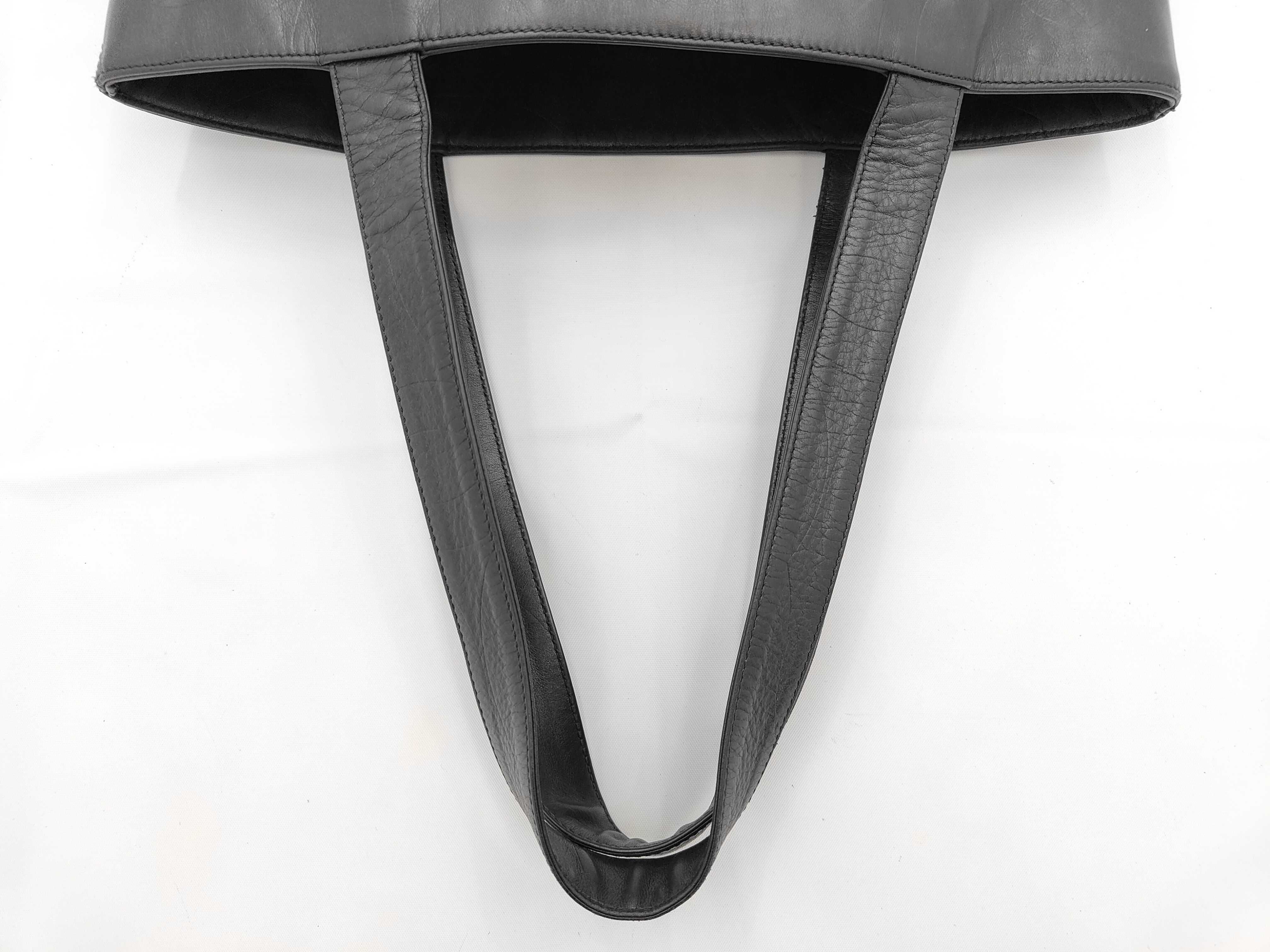 Lambskin Gold Coco Mark Pattern Black Tote Bag with Seal — view 3