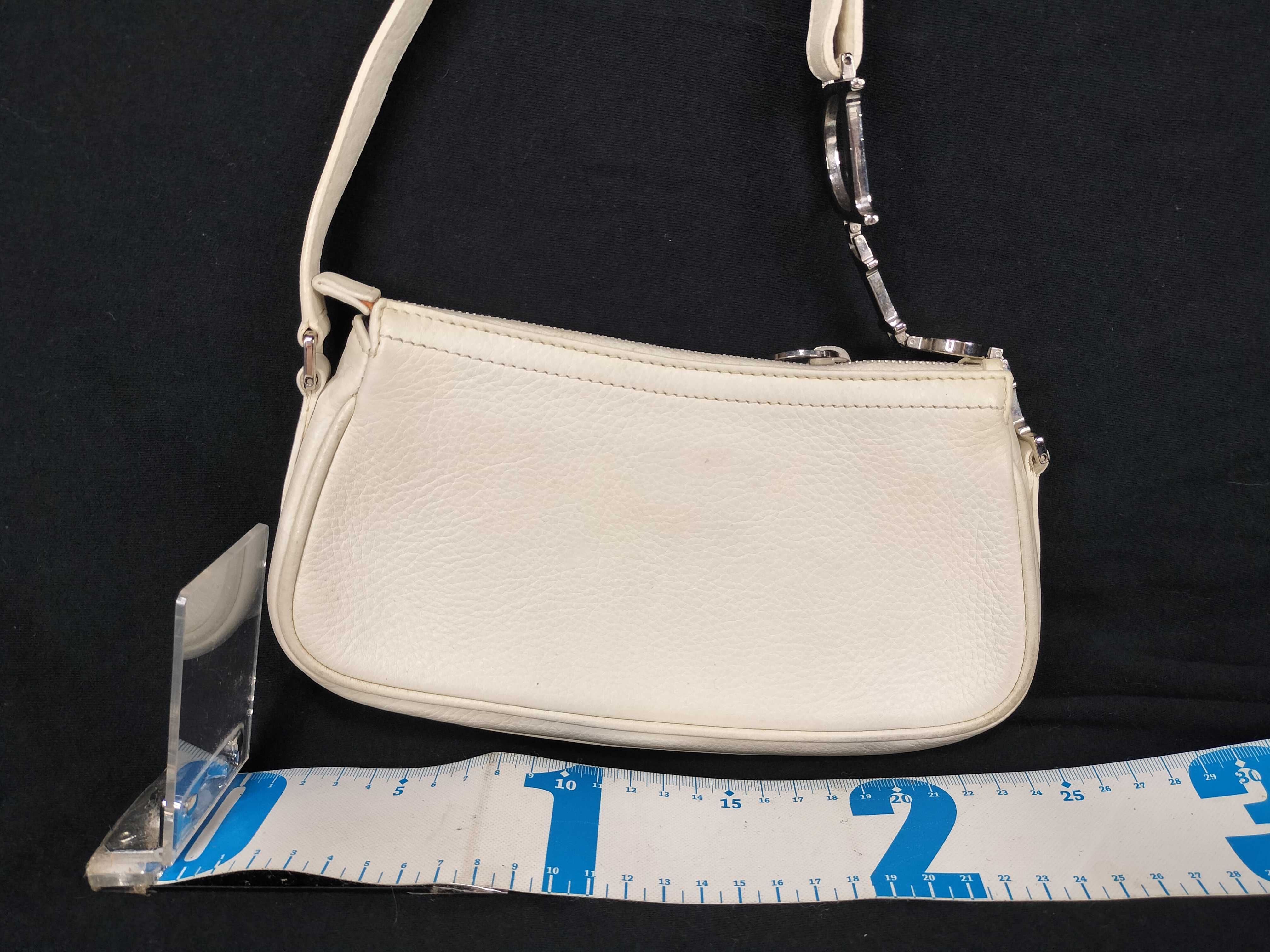handbag, leather, white, shoulder bag — view 2
