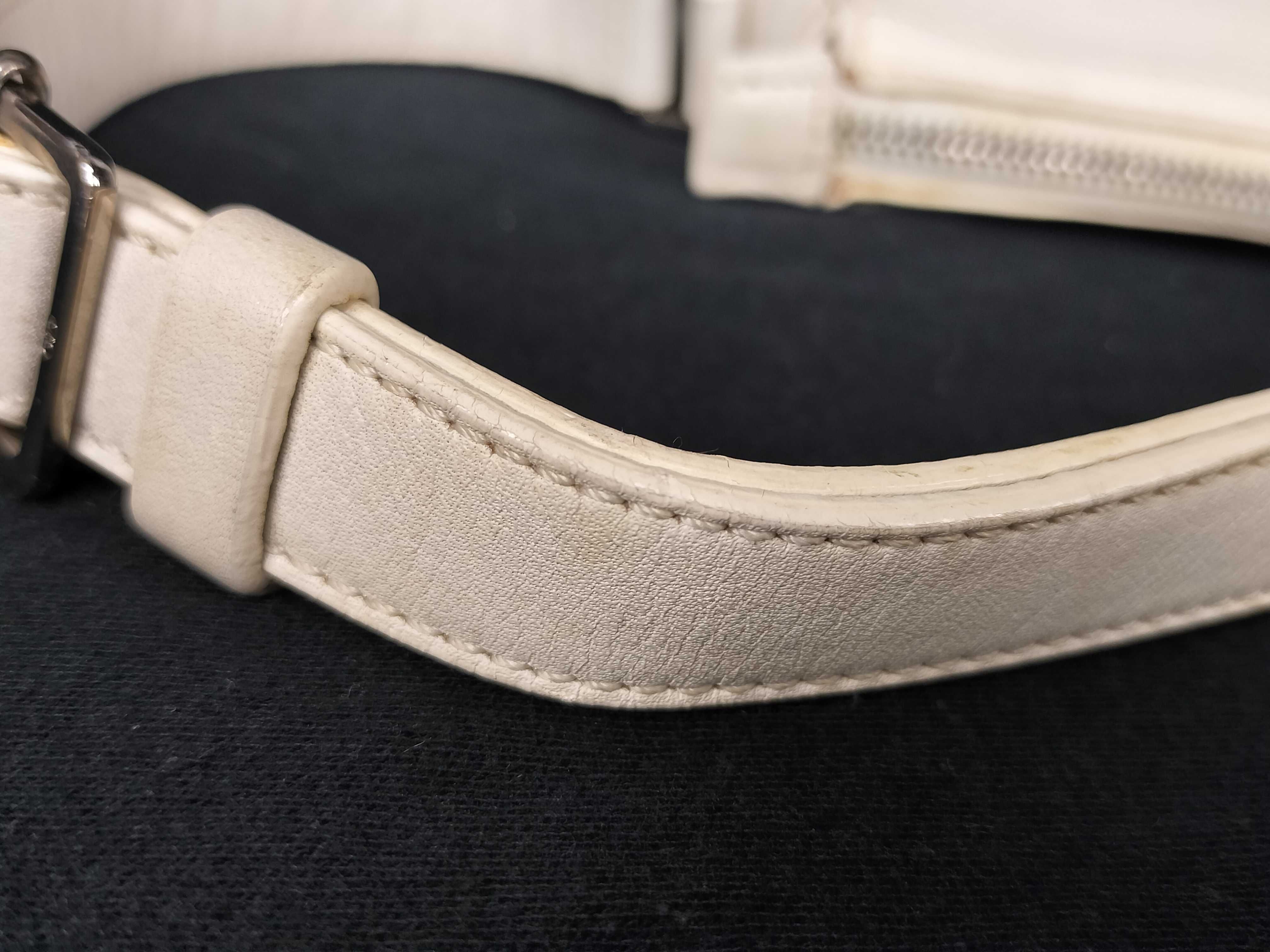 handbag, leather, white, shoulder bag — view 4