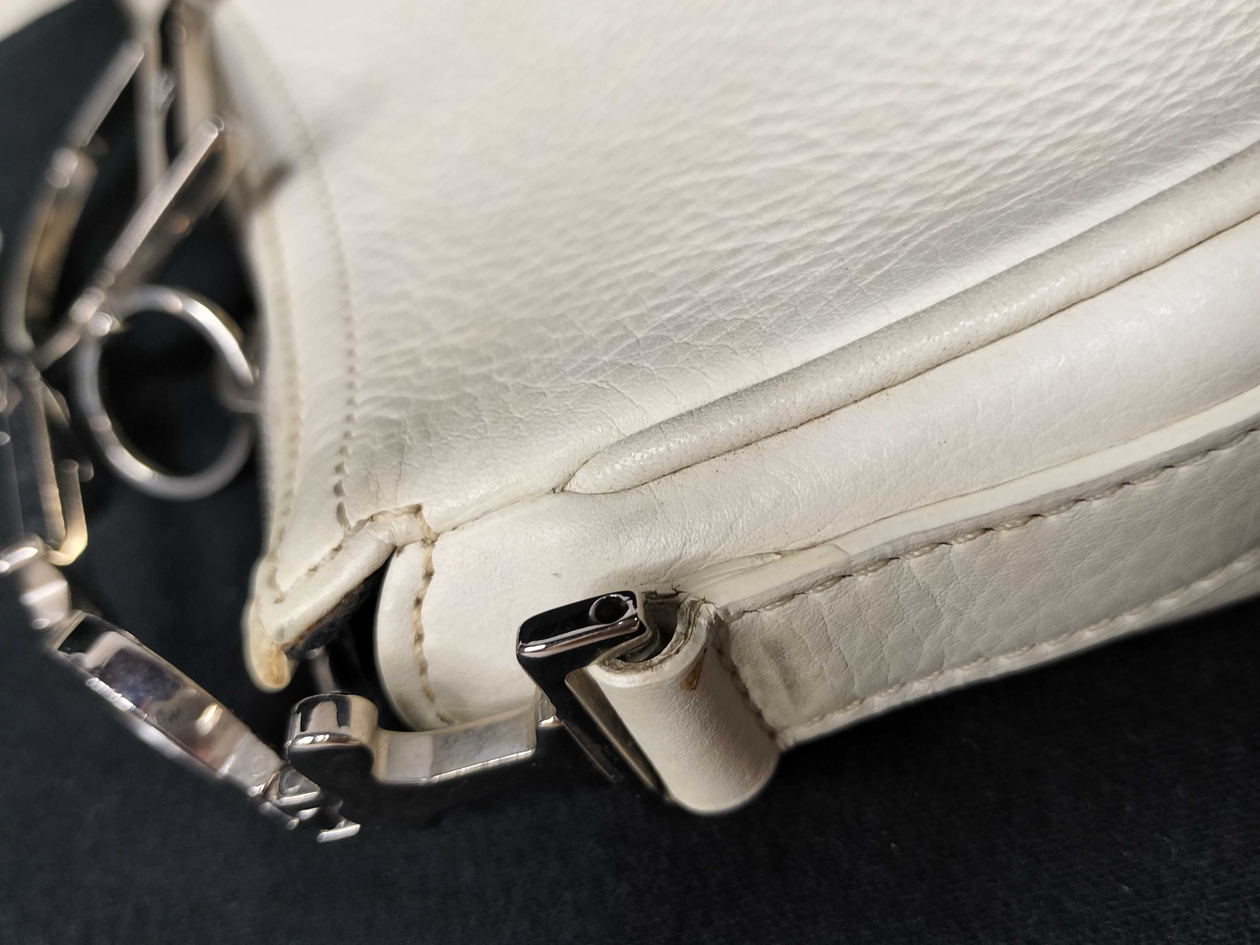 handbag, leather, white, shoulder bag — view 5