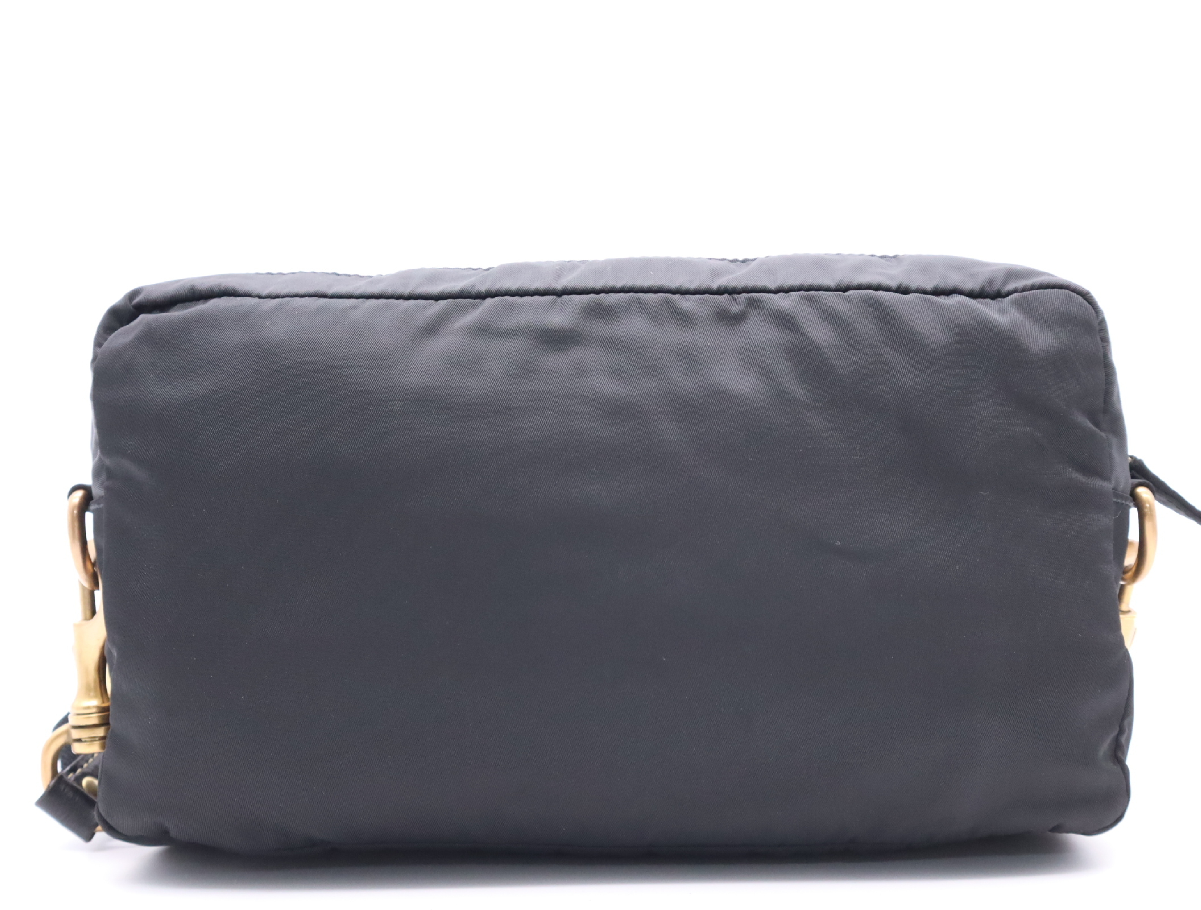 Shoulder Bag, Multi-Pocket, Gold Hardware, Black, with Shoulder Strap — view 2