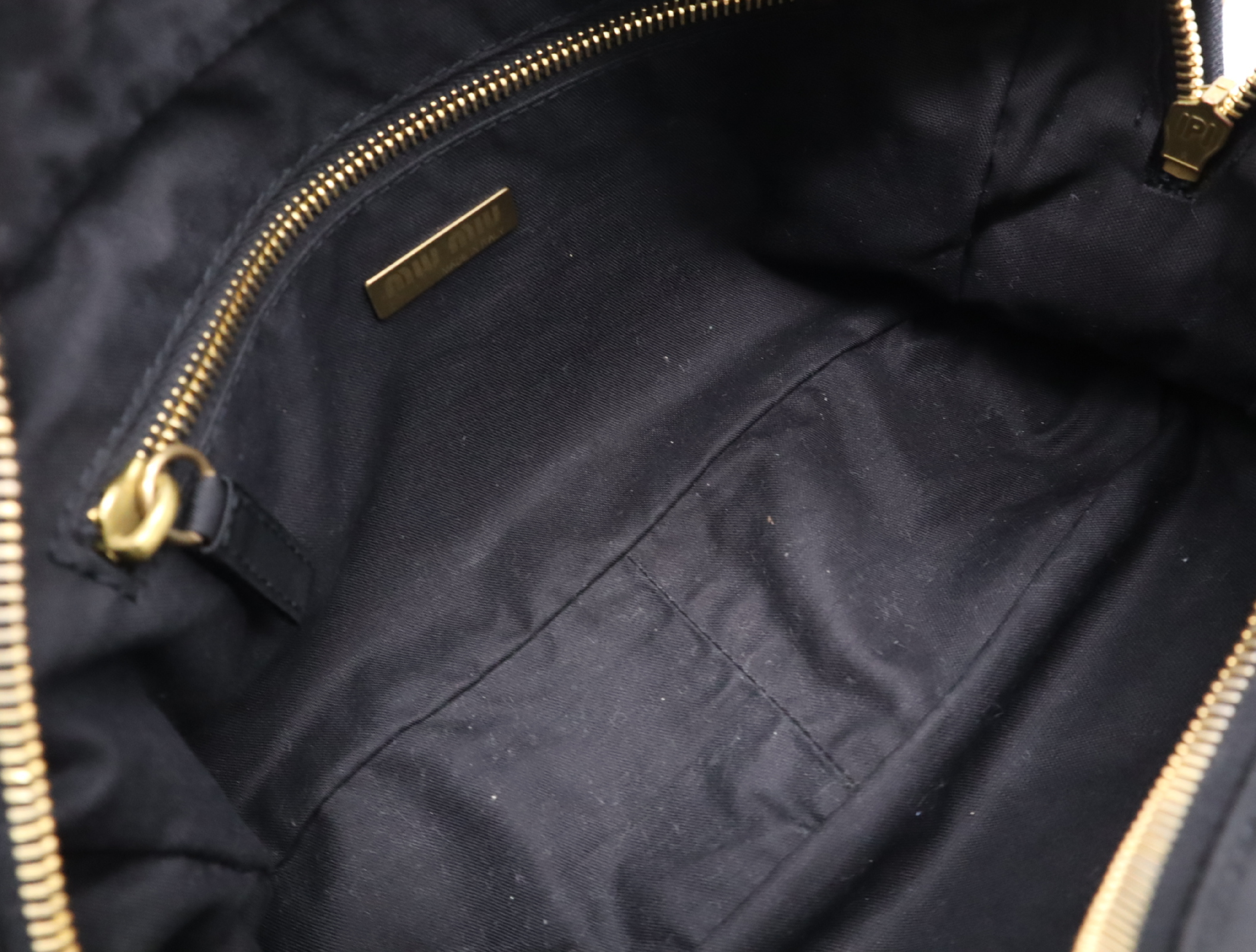 Shoulder Bag, Multi-Pocket, Gold Hardware, Black, with Shoulder Strap — view 13