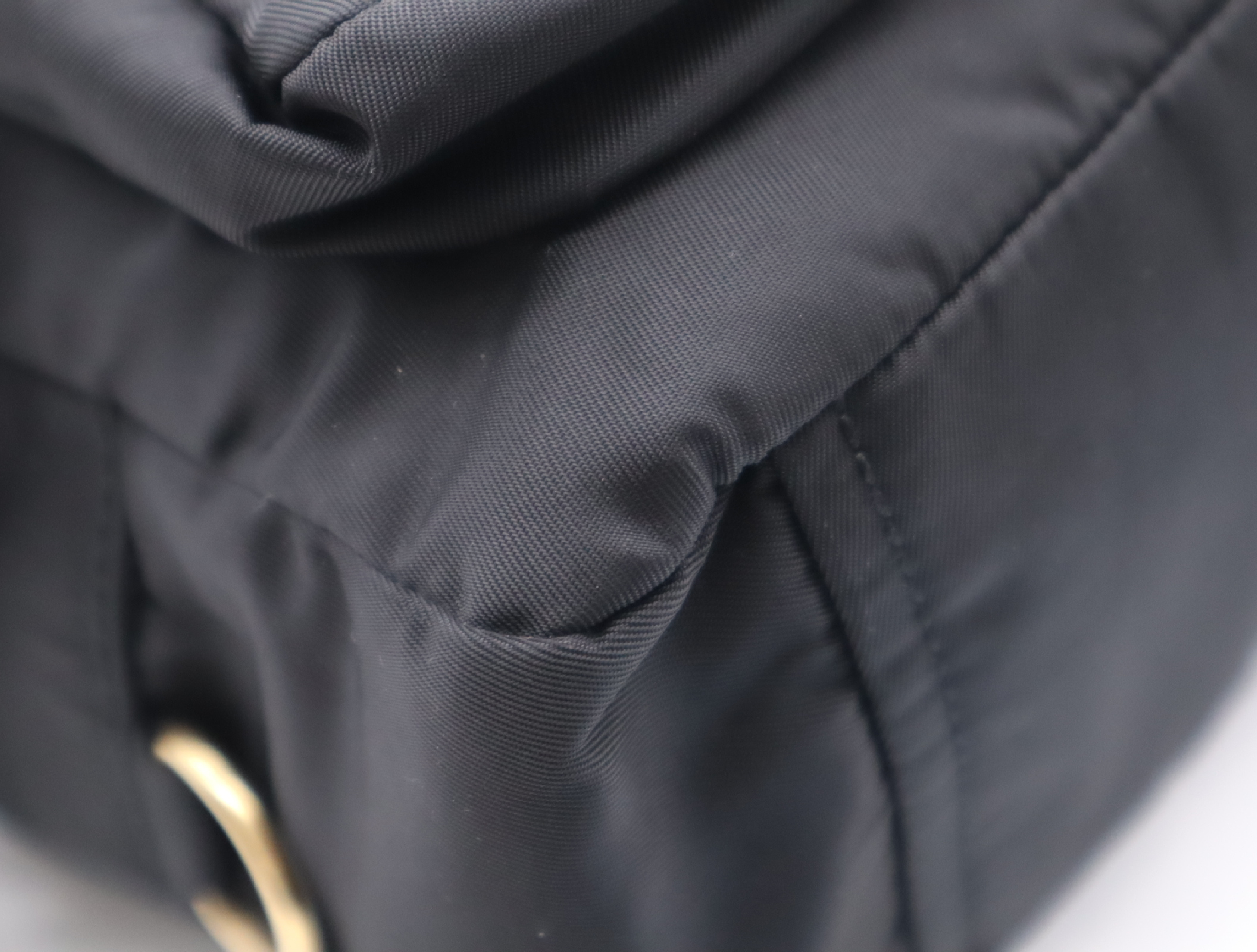 Shoulder Bag, Multi-Pocket, Gold Hardware, Black, with Shoulder Strap — view 6