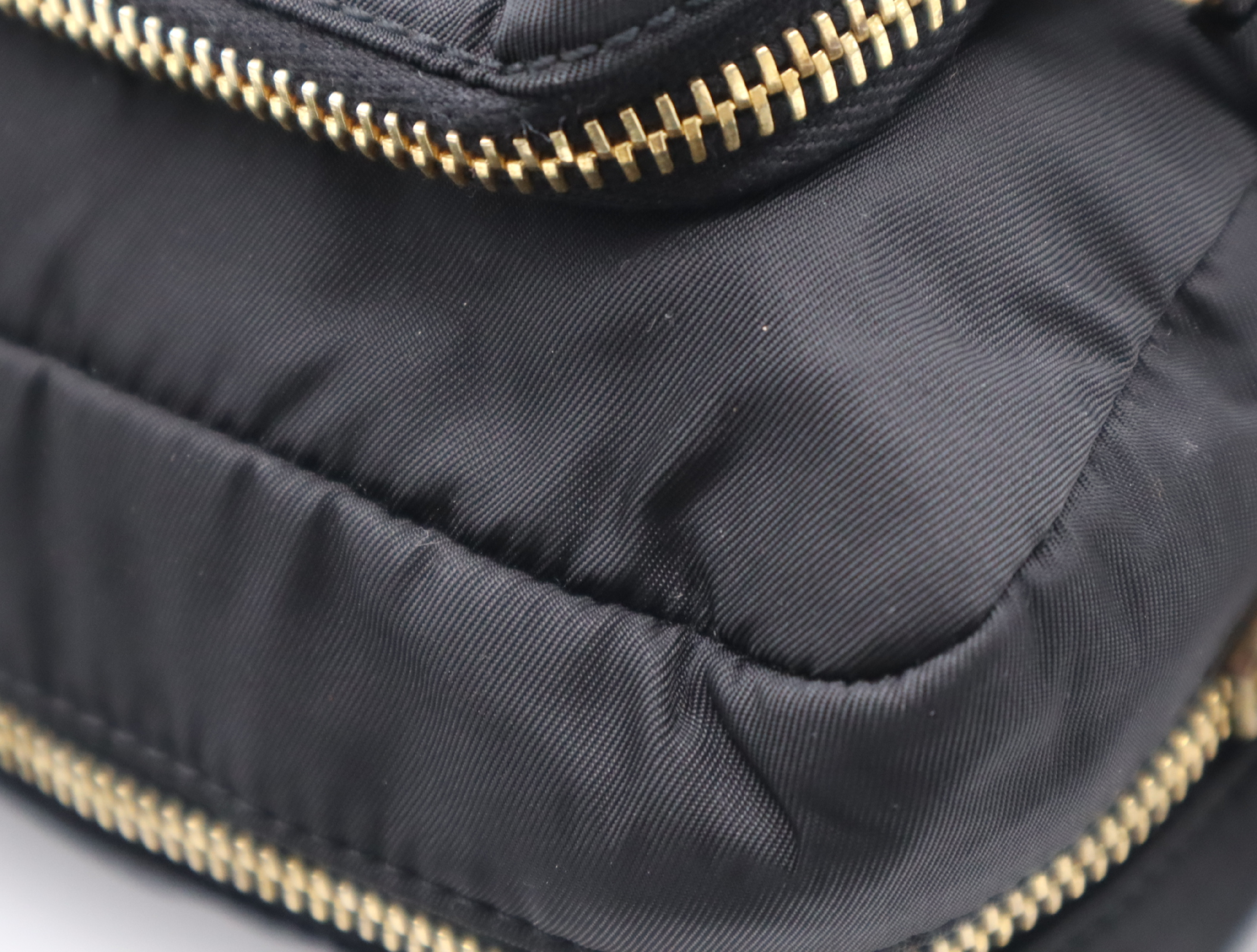 Shoulder Bag, Multi-Pocket, Gold Hardware, Black, with Shoulder Strap — view 10