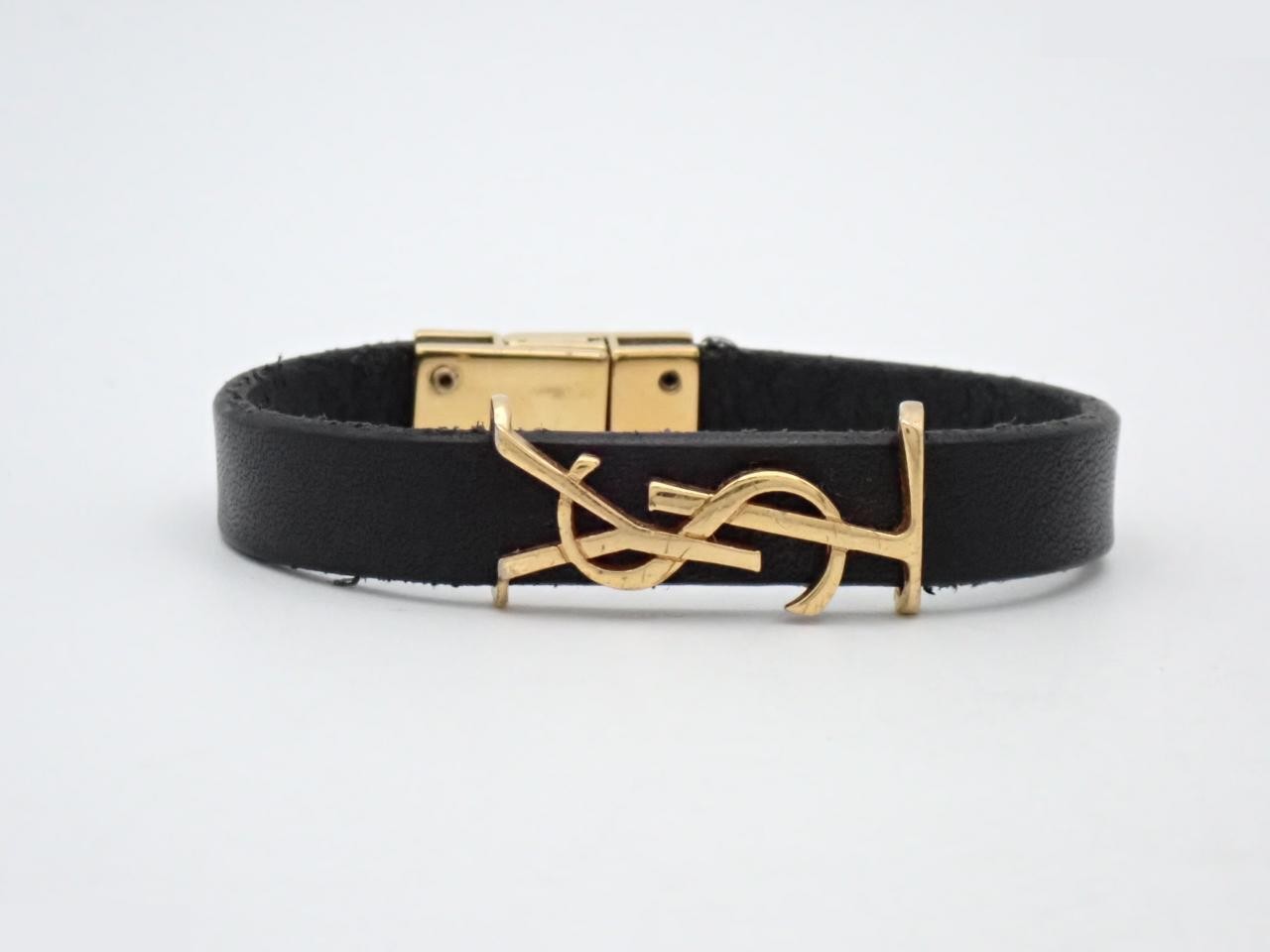 bracelet, YSL logo bangle, wrist circumference approximately 15.5 cm