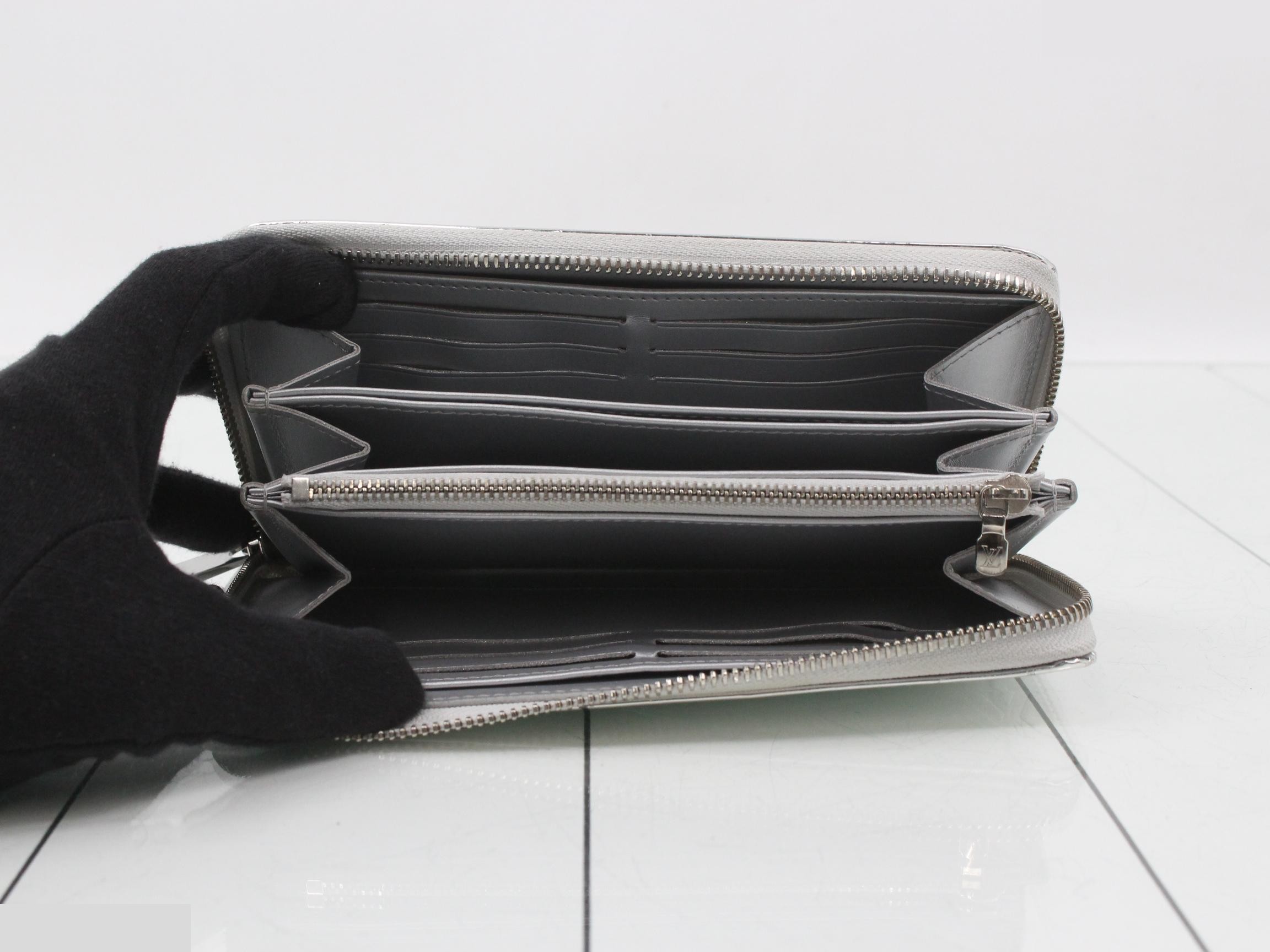 LV SKI Monogram Miroir Long Wallet, Silver — view 4