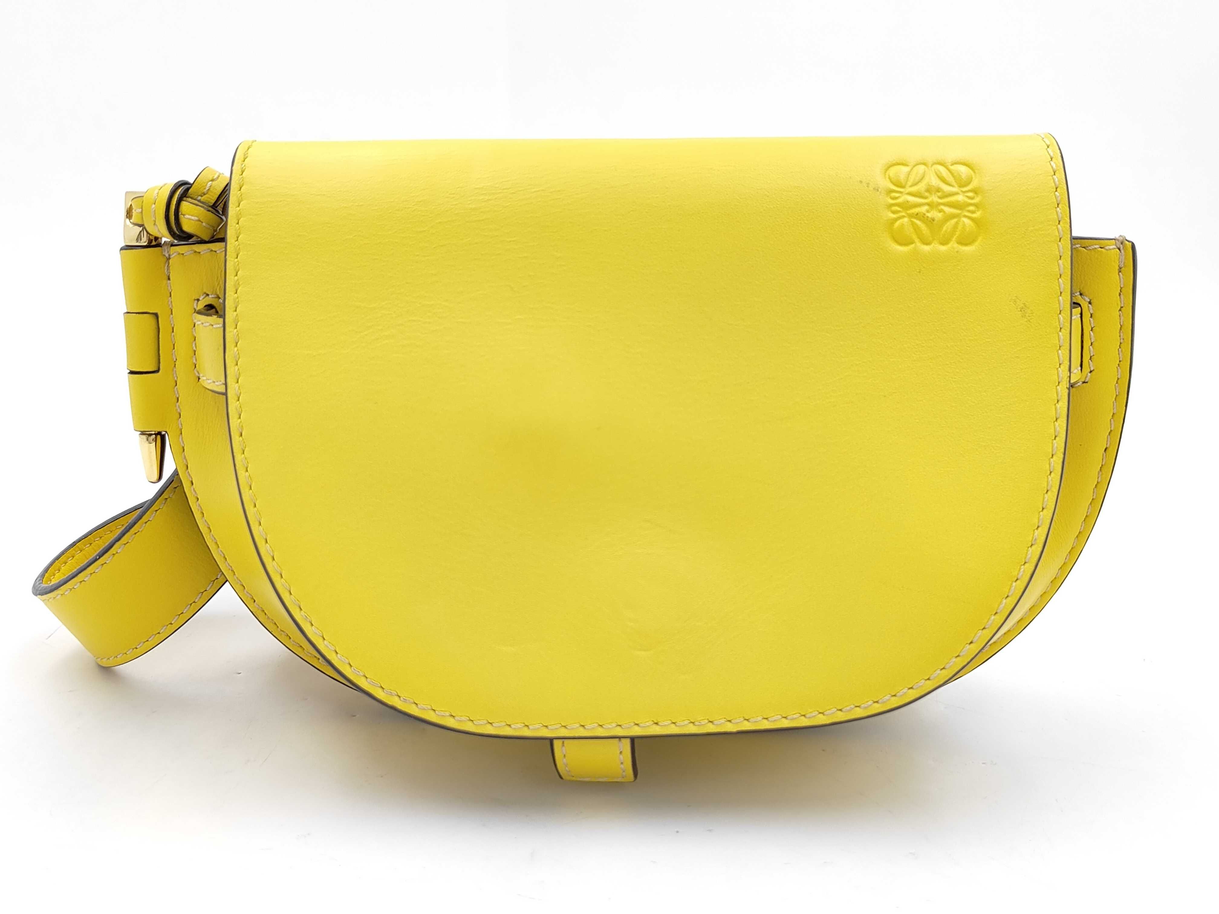 Gate Mini Leather Yellow Belt Bag