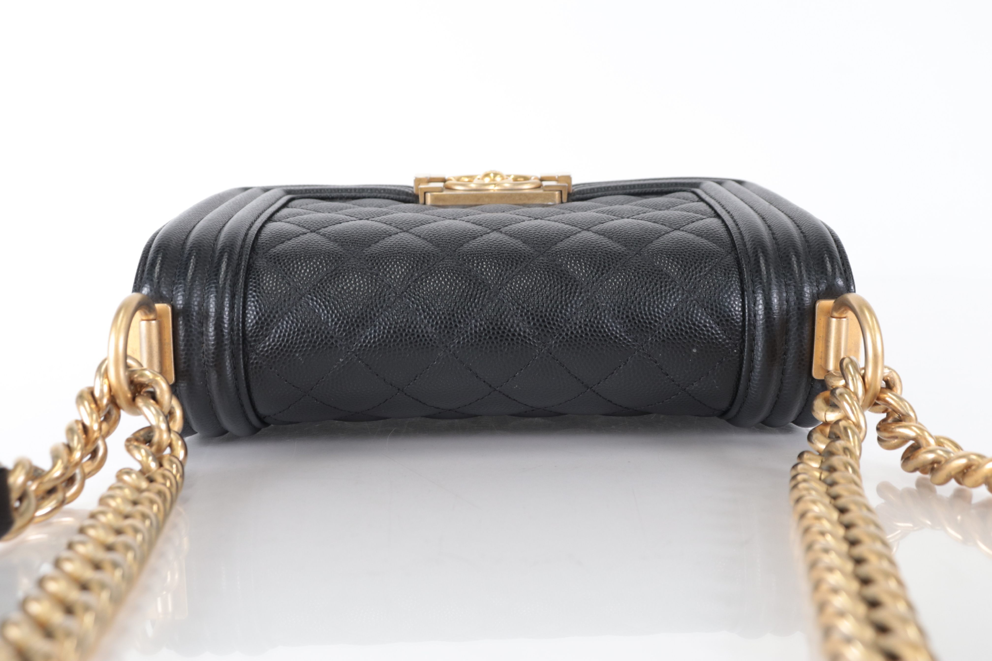 Boy Chanel Caviar Chain Shoulder Bag (Serial No. 25) — view 6