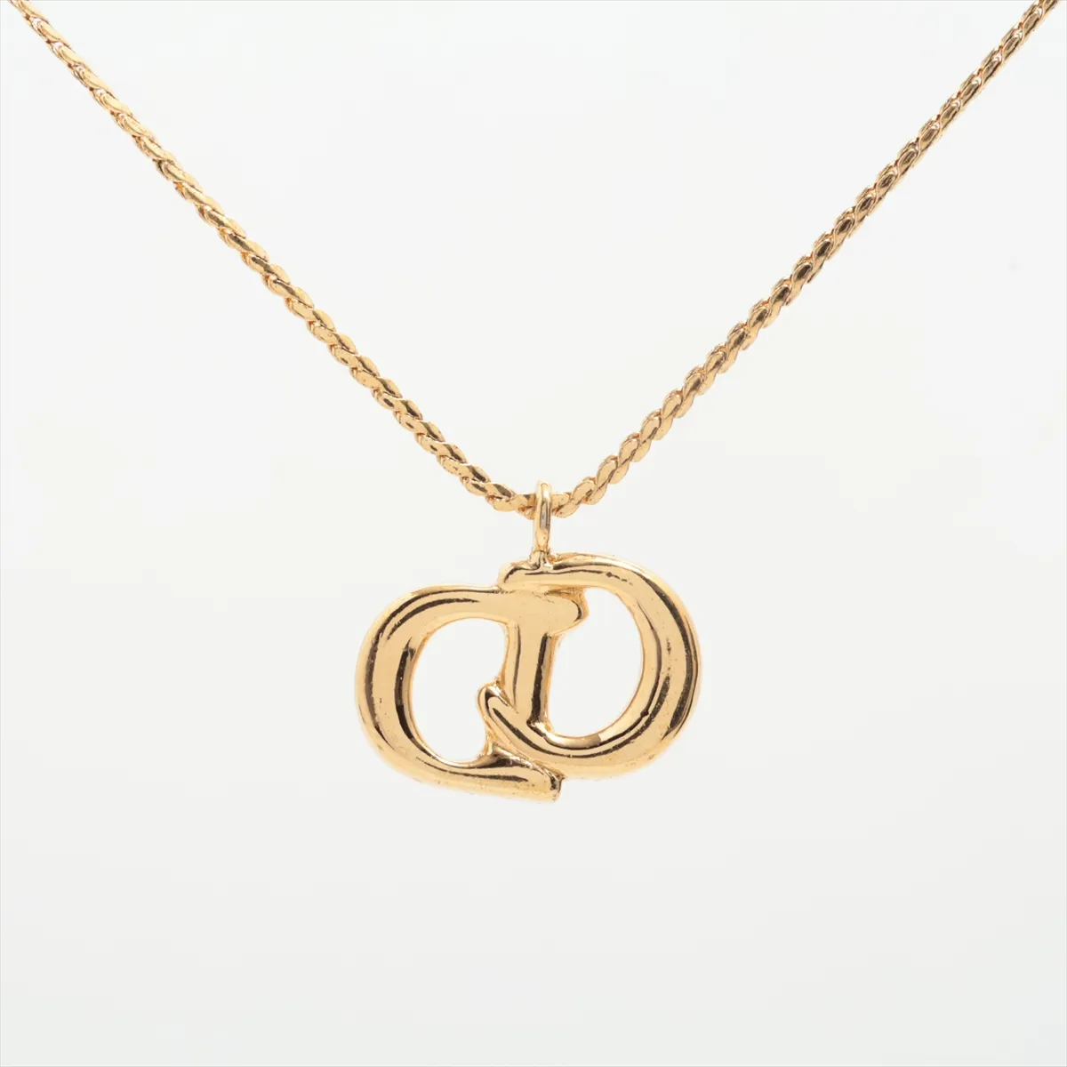 CD logo necklace, GP gold, — view 2