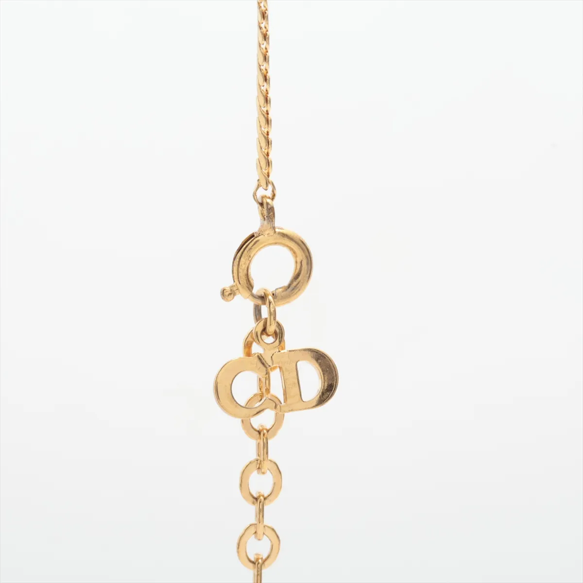 CD logo necklace, GP gold, — view 3