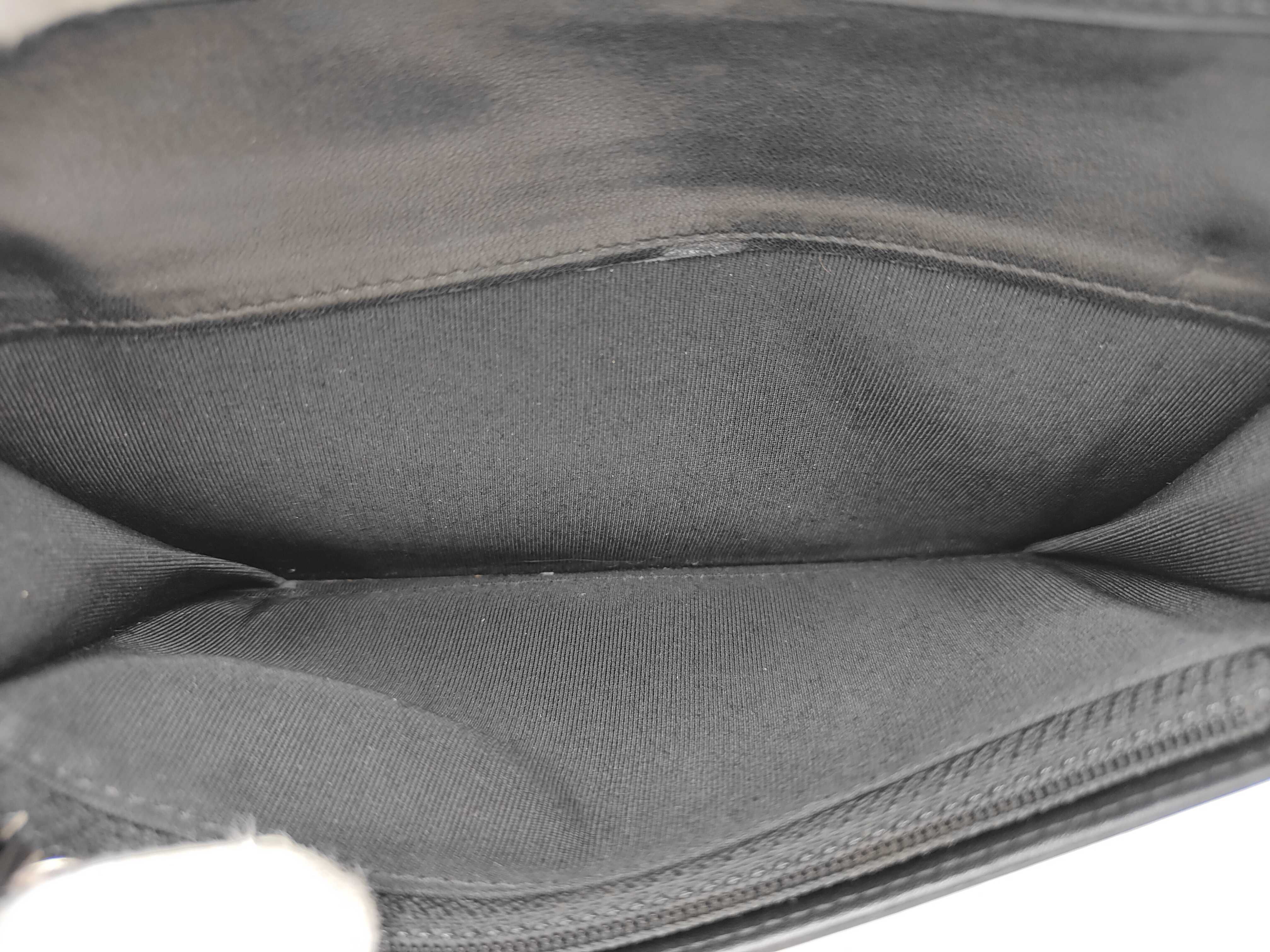 Lambskin V-Stitch Chevron Long Wallet, Black — view 6