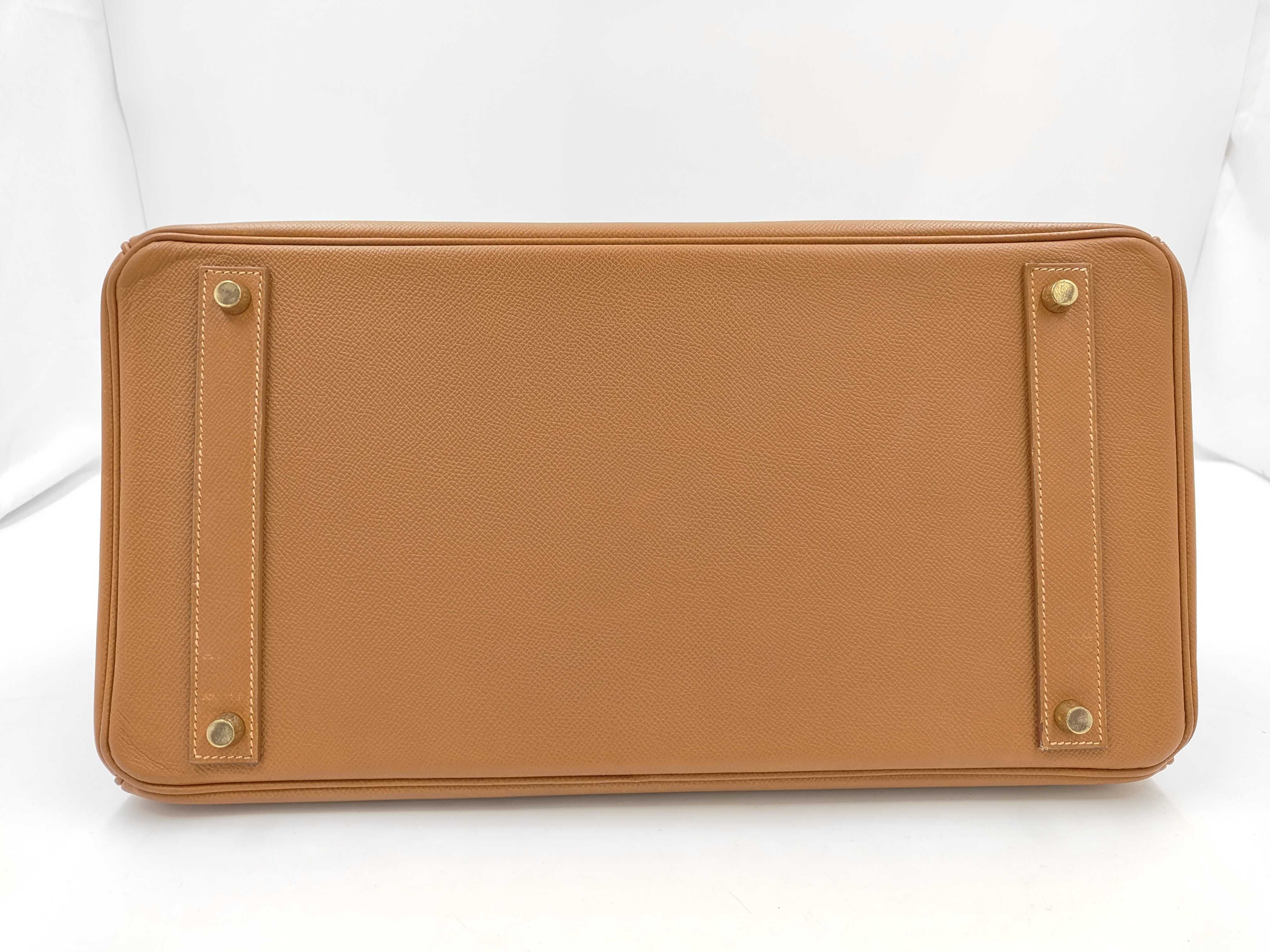 Birkin 40 Courchevel Leather Gold with Gold Hardware ( Z) Handbag — view 7