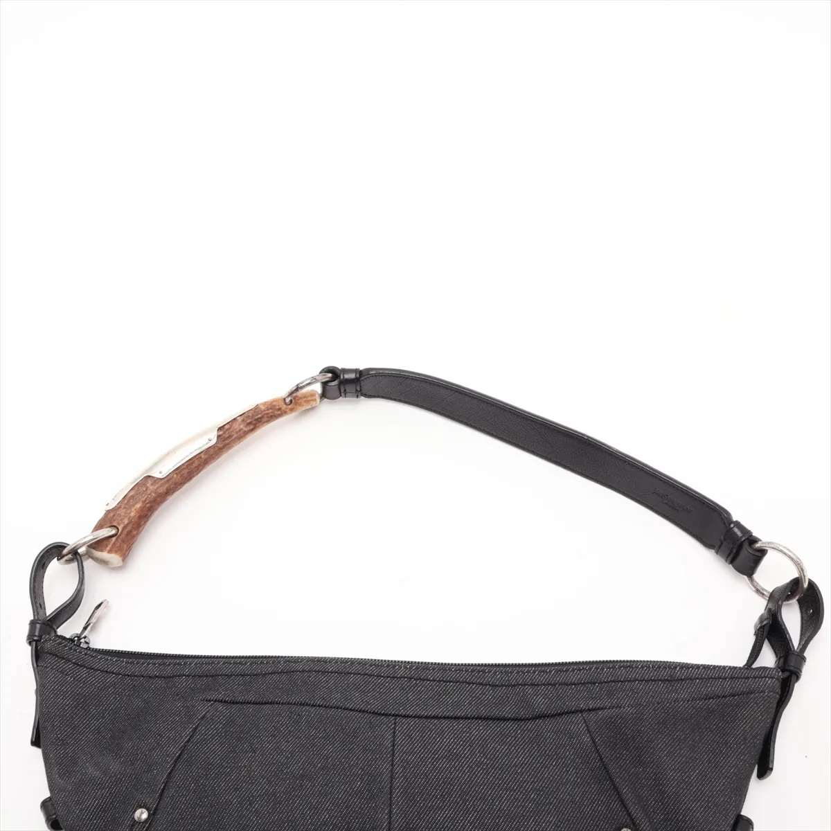 Mombasa Denim Shoulder Bag, Black, 118586 — view 6