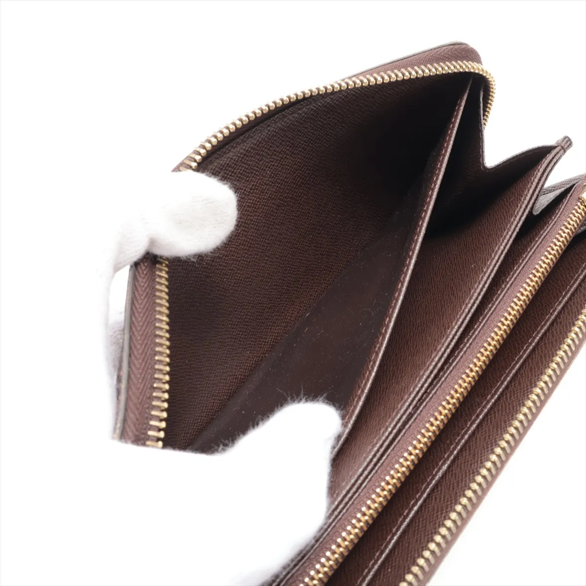 Damier Zippy Wallet N60015 CI0164 Brown Round Zip Wallet — view 4