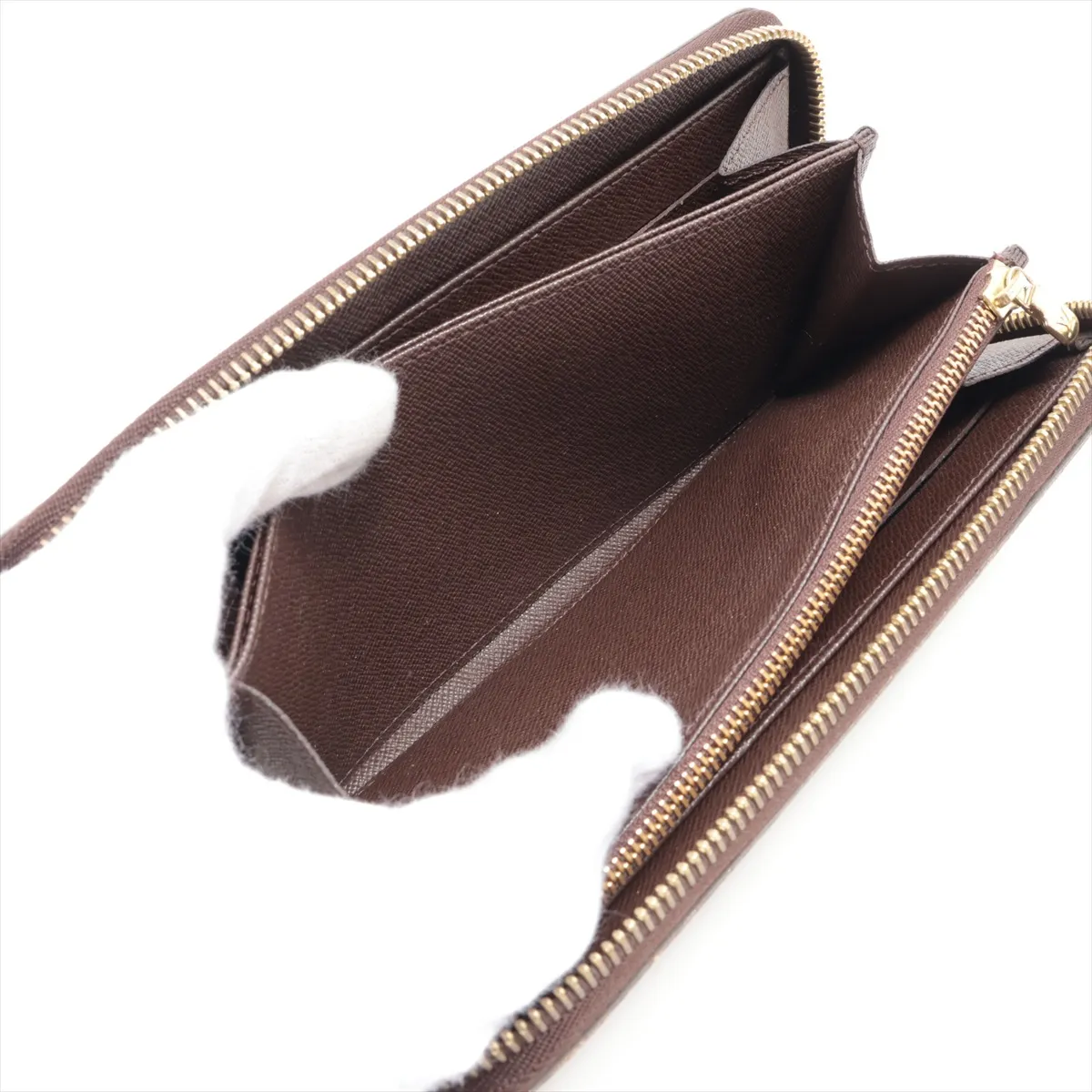 Damier Zippy Wallet N60015 CI0164 Brown Round Zip Wallet — view 7