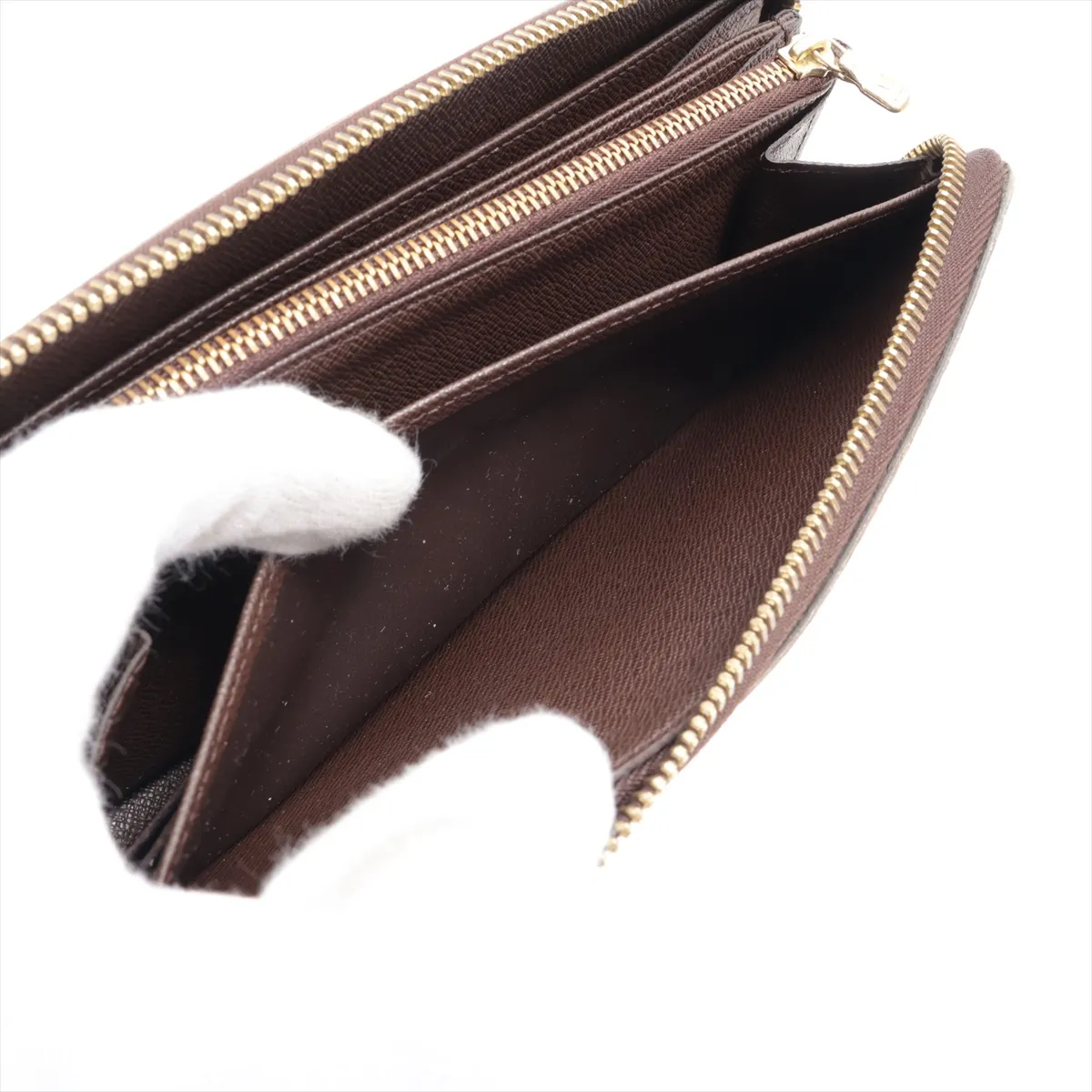 Damier Zippy Wallet N60015 CI0164 Brown Round Zip Wallet — view 9
