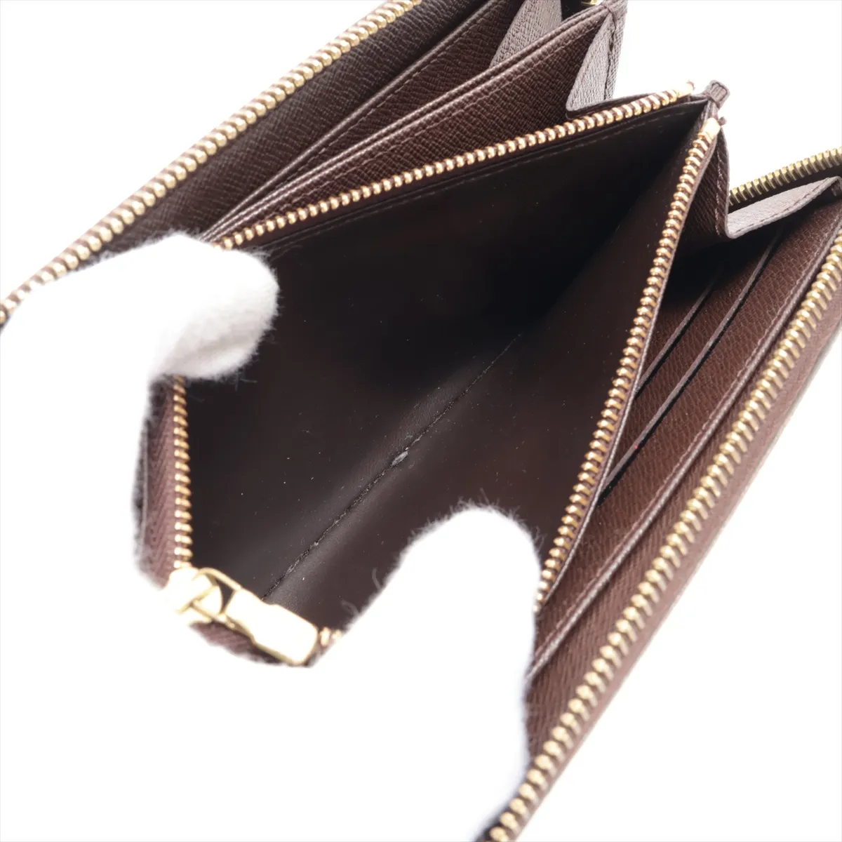 Damier Zippy Wallet N60015 CI0164 Brown Round Zip Wallet — view 10