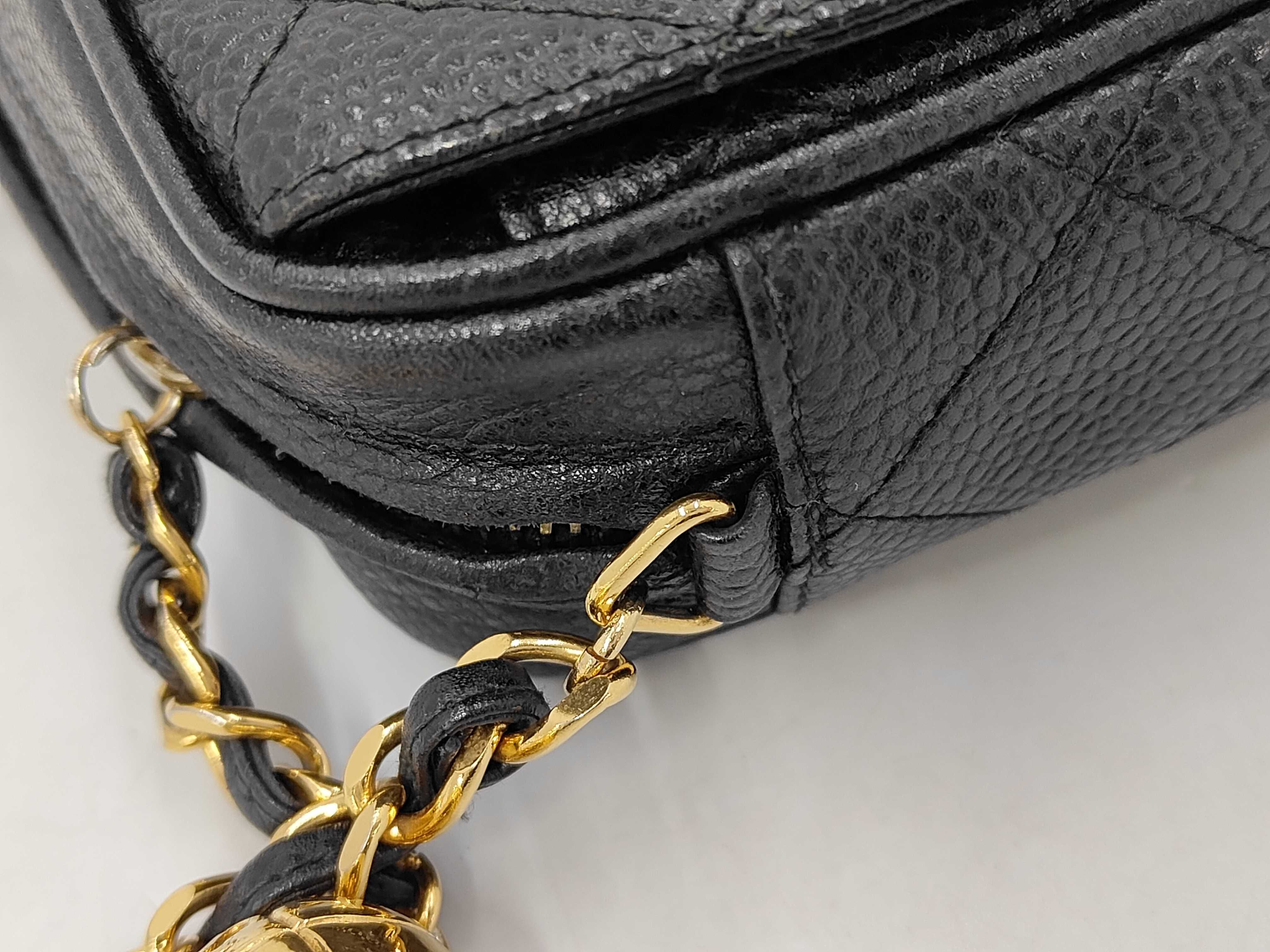 Caviar Skin Matelassé Ball Charm Caviar Skin Chain Shoulder Bag — view 5