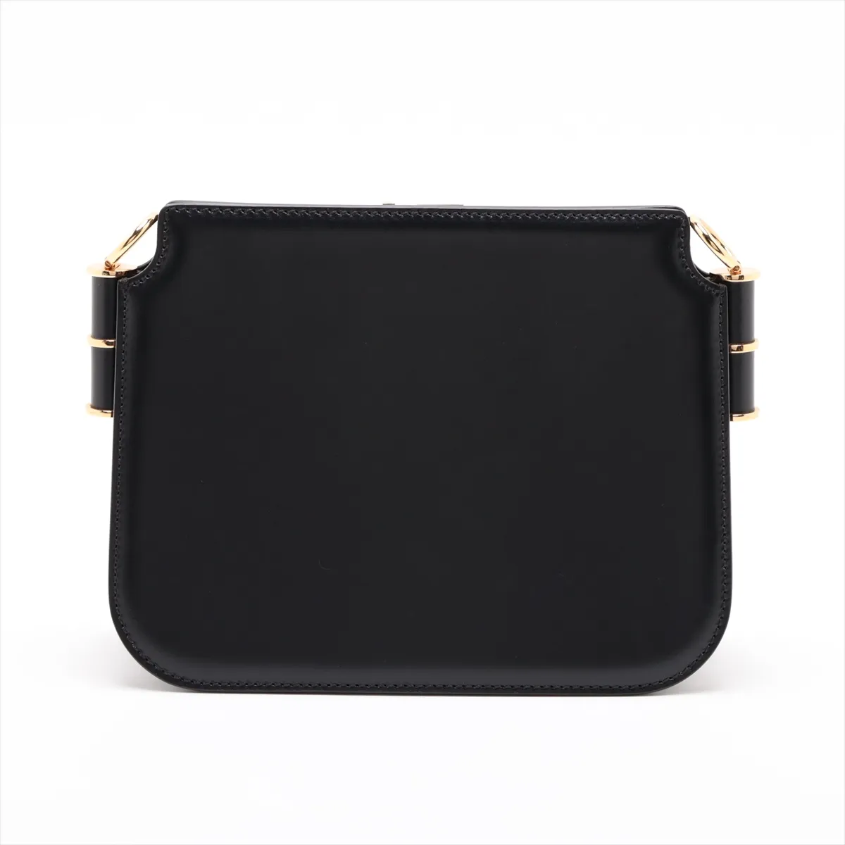 Touch Leather Shoulder Bag, Black, 8BT349 — view 2