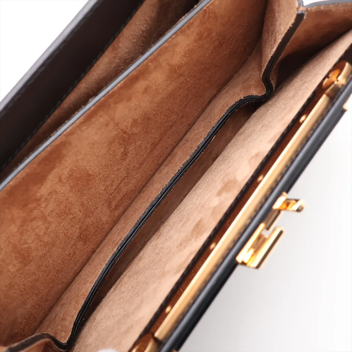 Touch Leather Shoulder Bag, Black, 8BT349 — view 6