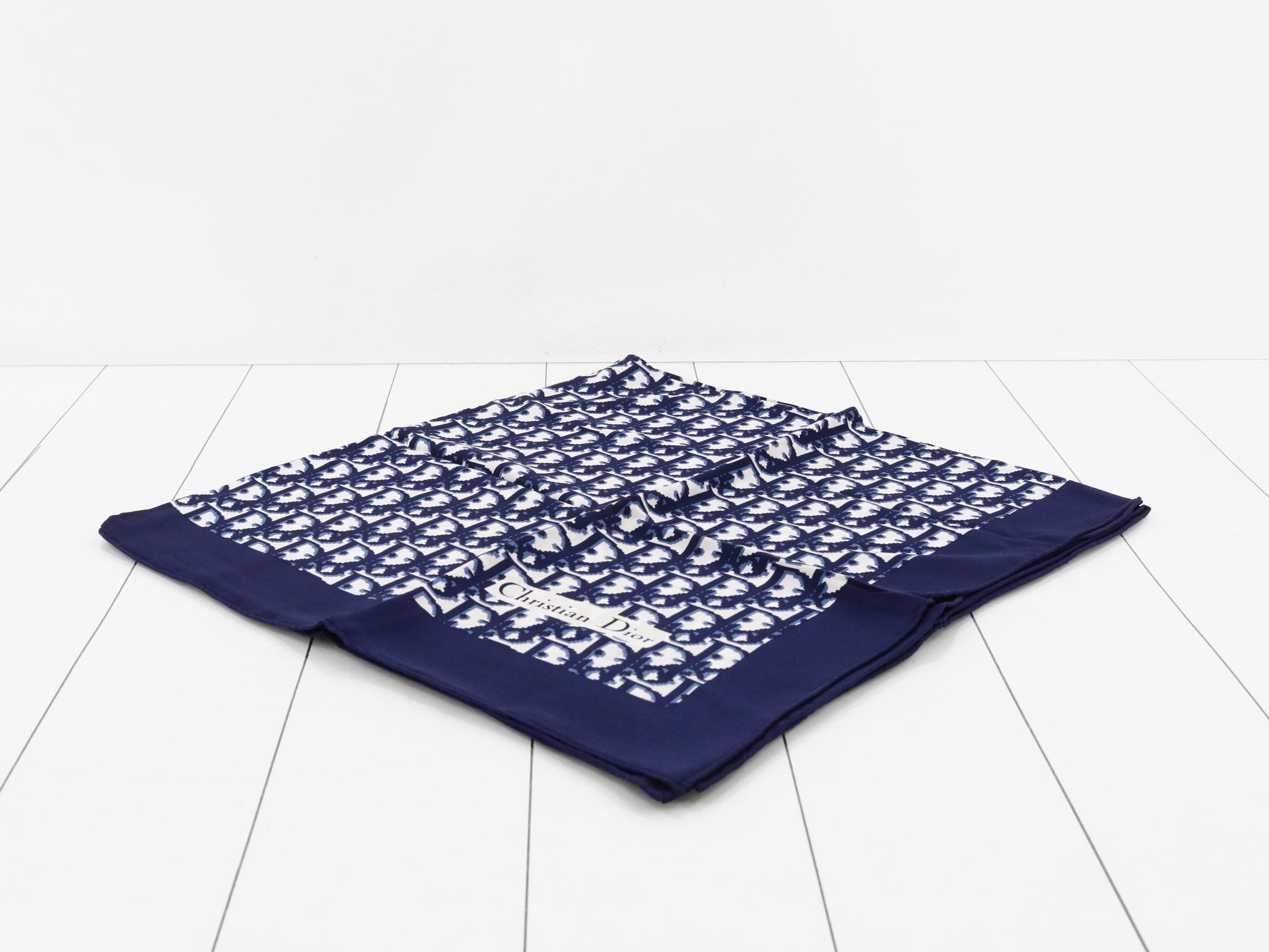 Trotter Scarf, Silk, Navy
