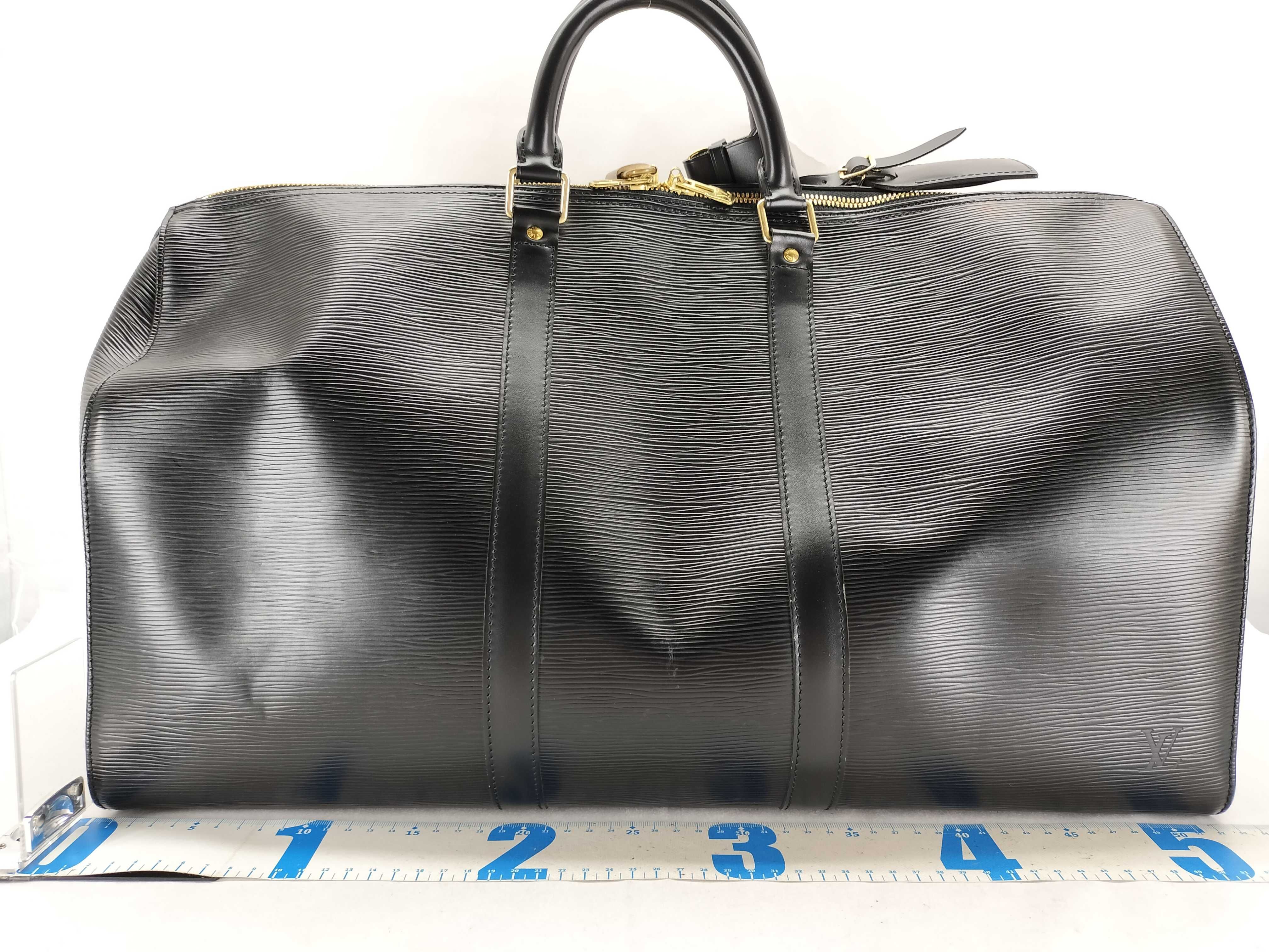 Epi Keepall 50 M42962 SP0979 Black Boston Bag — view 2