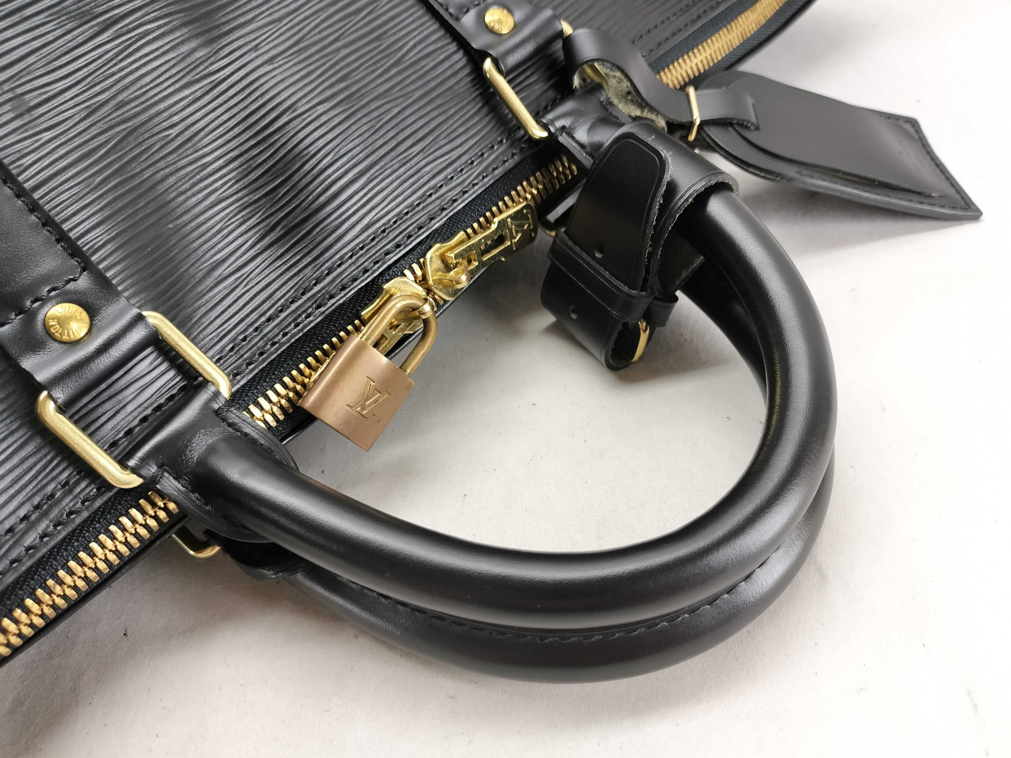 Epi Keepall 50 M42962 SP0979 Black Boston Bag — view 3