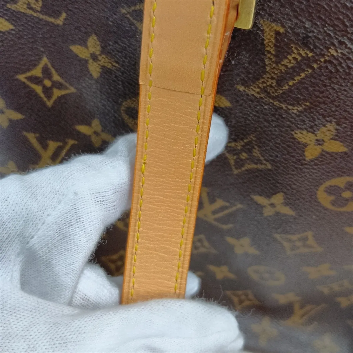 Monogram Cabas Piano M51148 DU0092 Brown, natural leather, various parts repaired by aftermarket parts. — view 11