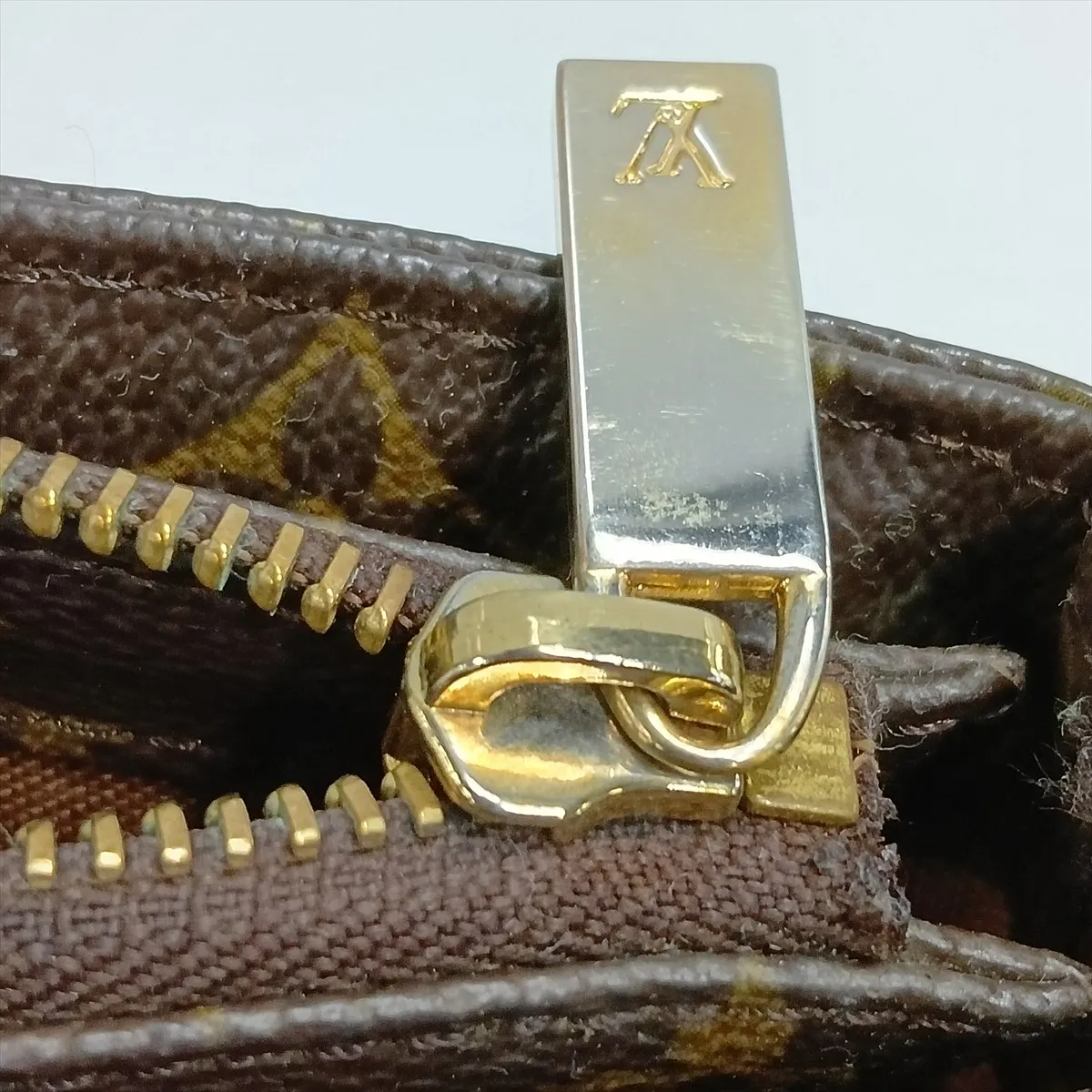 Monogram Cabas Piano M51148 DU0092 Brown, natural leather, various parts repaired by aftermarket parts. — view 12