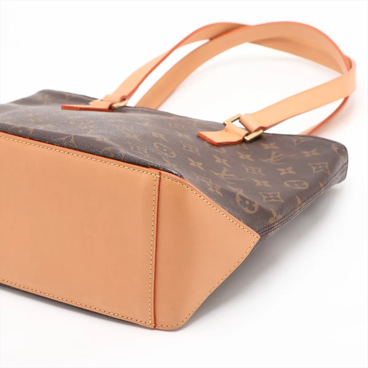 Monogram Cabas Piano M51148 DU0092 Brown, natural leather, various parts repaired by aftermarket parts. — view 3