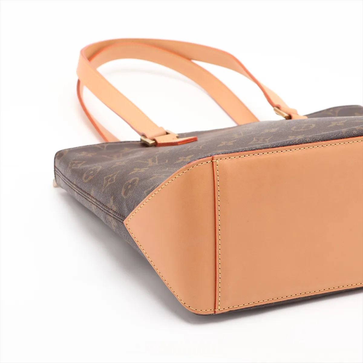 Monogram Cabas Piano M51148 DU0092 Brown, natural leather, various parts repaired by aftermarket parts. — view 4
