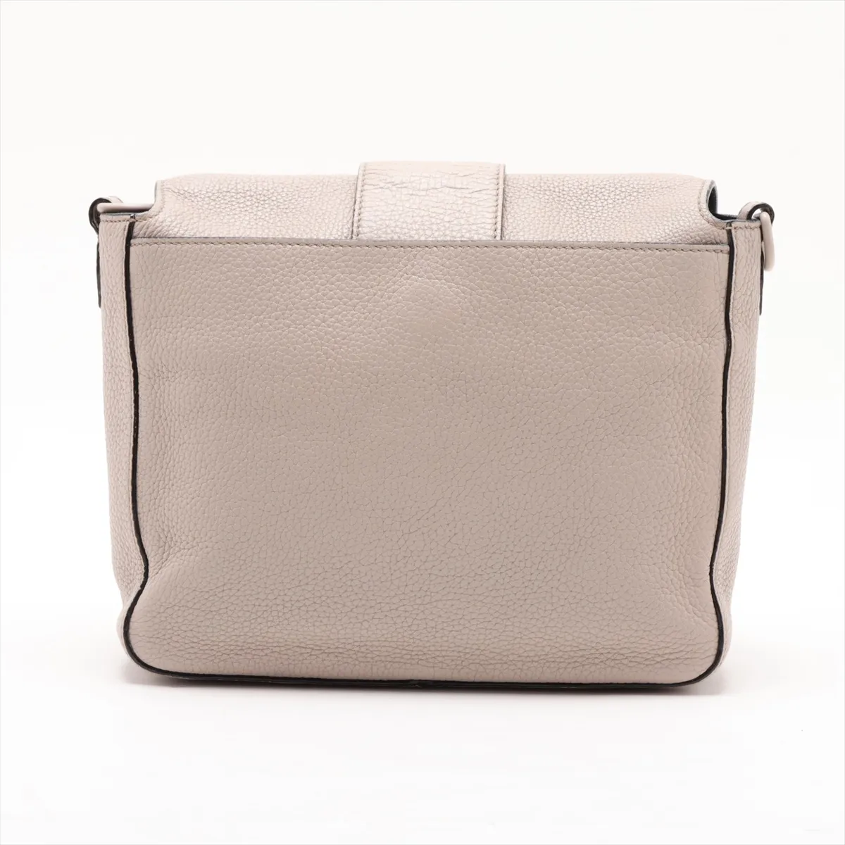 Bucket Messenger Medium Leather Shoulder Bag, Greige, 7VA537 — view 2
