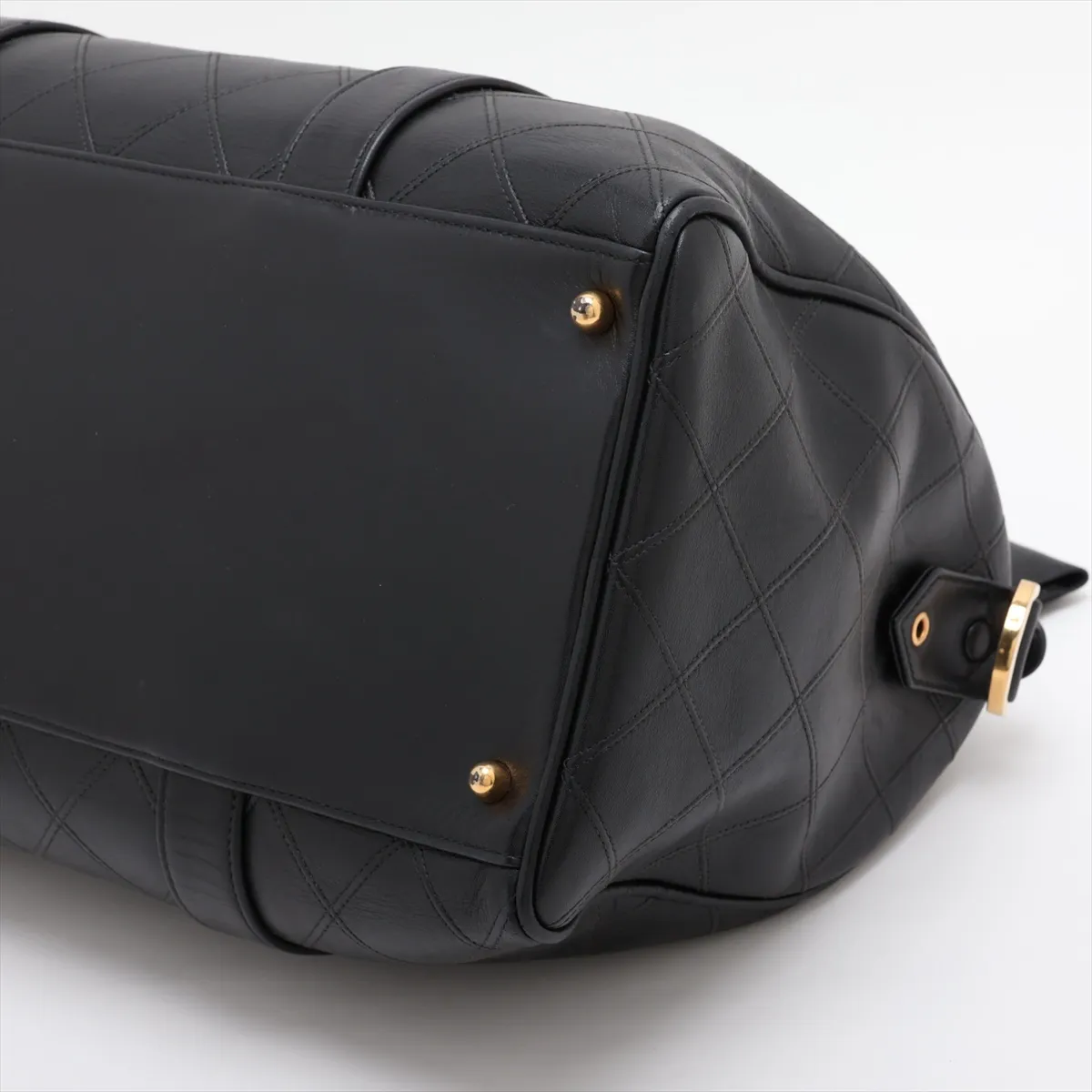 Bicolore Lambskin Boston Bag, Black with Gold Hardware, 2513689, Series 2 — view 3