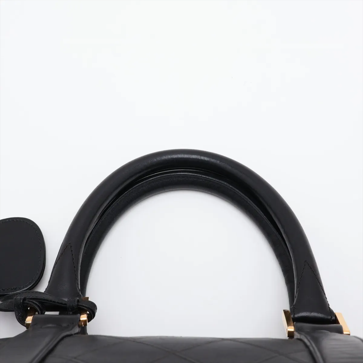 Bicolore Lambskin Boston Bag, Black with Gold Hardware, 2513689, Series 2 — view 6