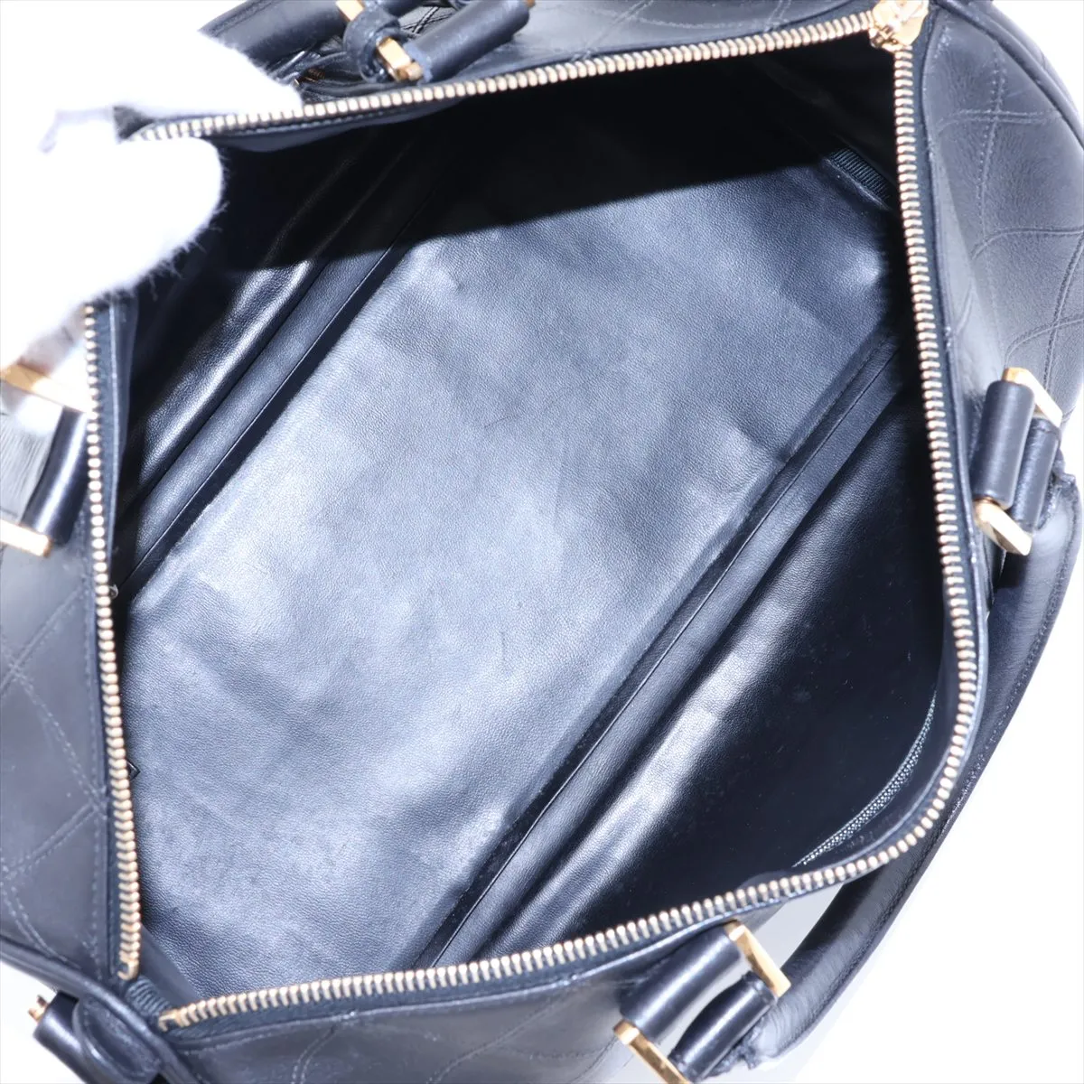 Bicolore Lambskin Boston Bag, Black with Gold Hardware, 2513689, Series 2 — view 7