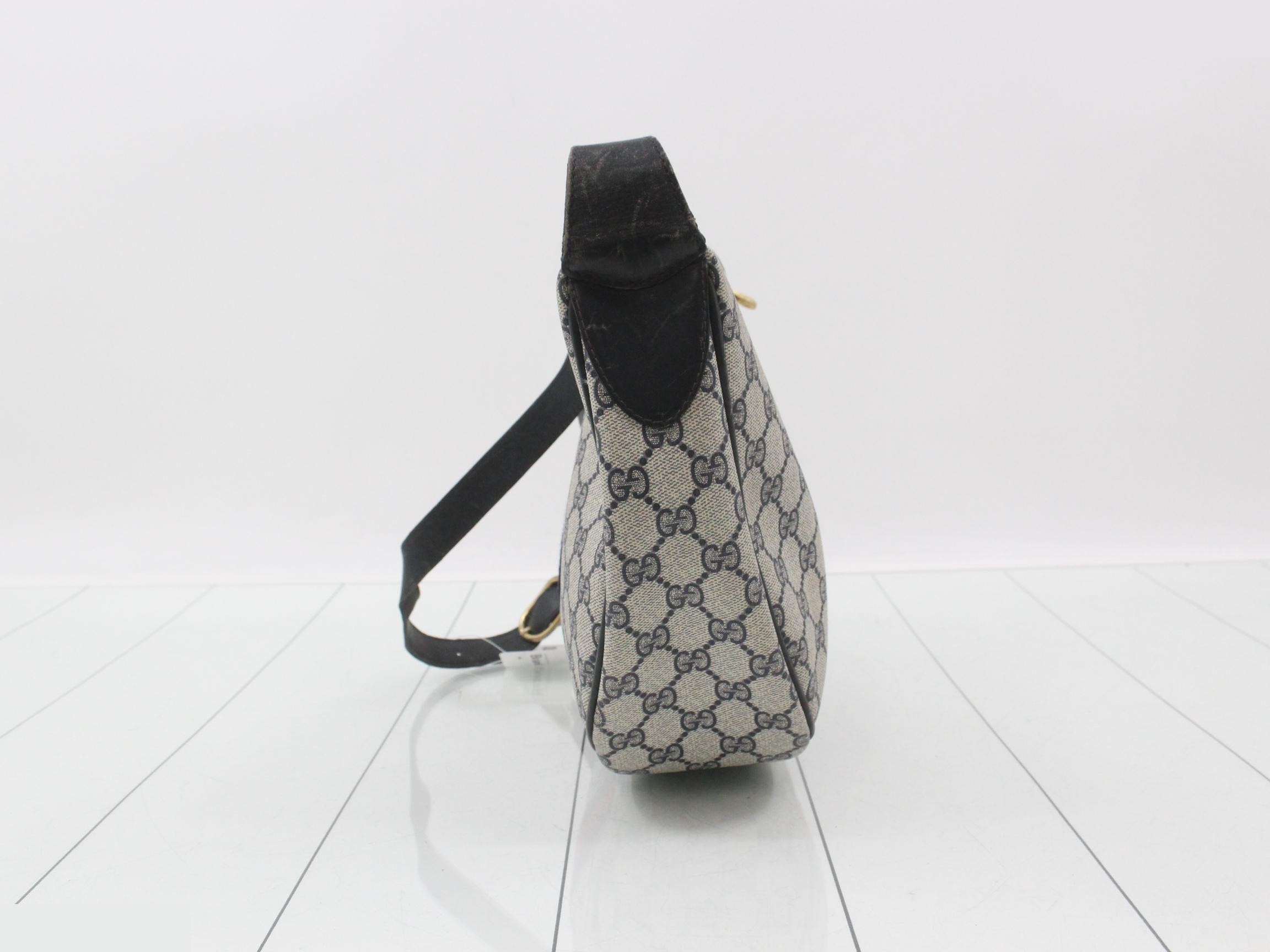 Vintage Gucci crossbody bag, Sherry/blue and red, navy — view 3