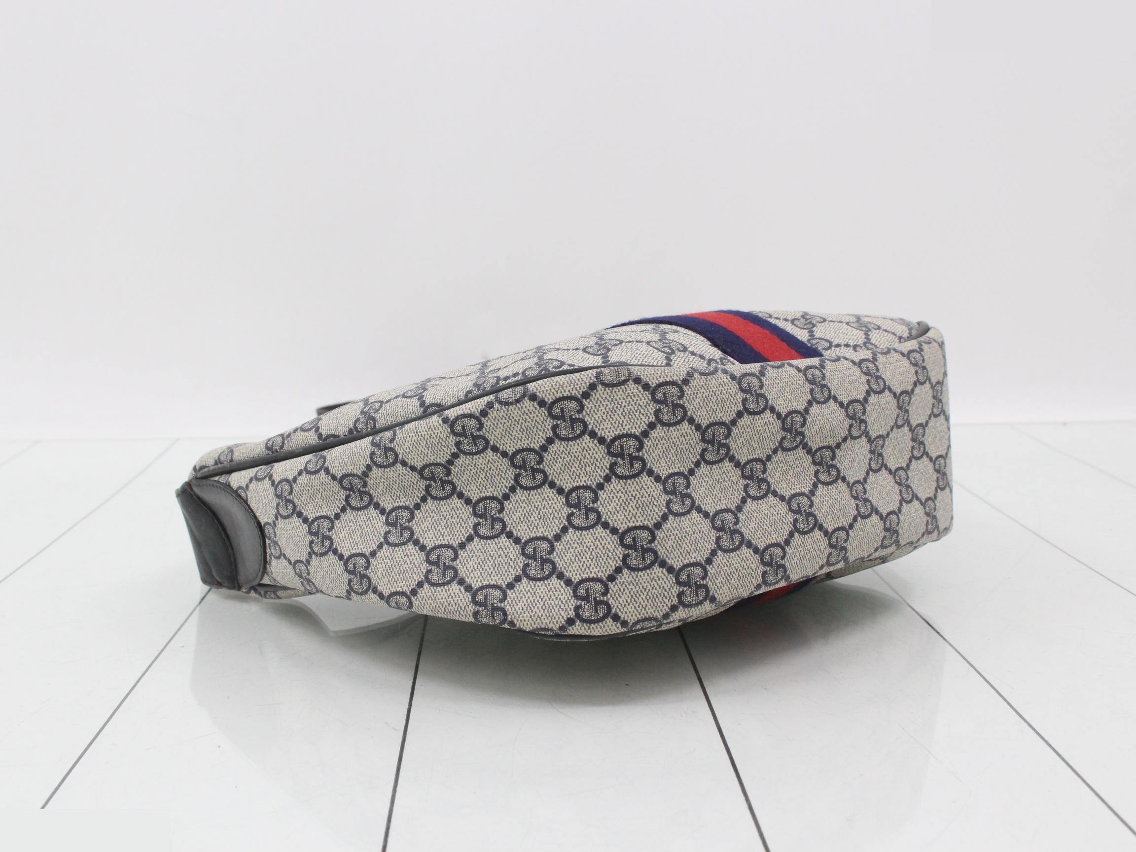 Vintage Gucci crossbody bag, Sherry/blue and red, navy — view 5