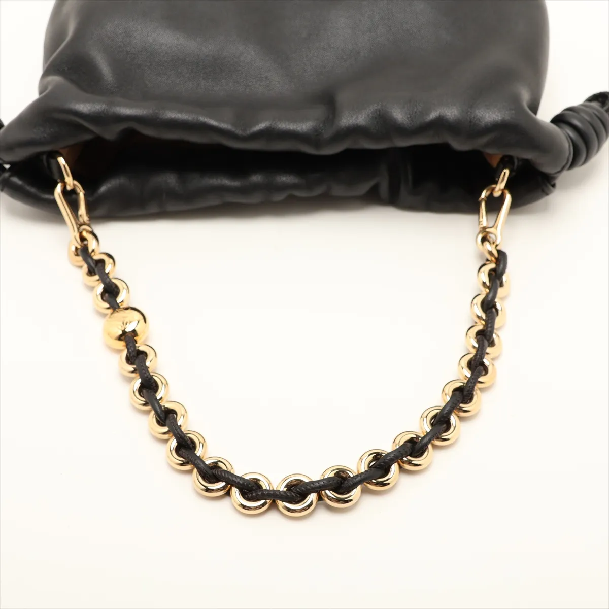 Flamenco Purse Bag, Mini Leather 2-Way Shoulder Bag, Black — view 5